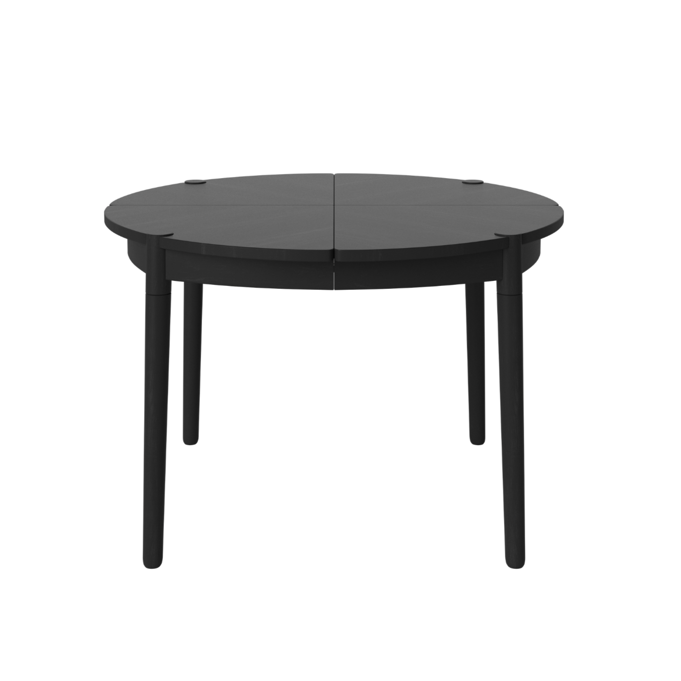 Round Fusion Fusion Table Black Oak wood