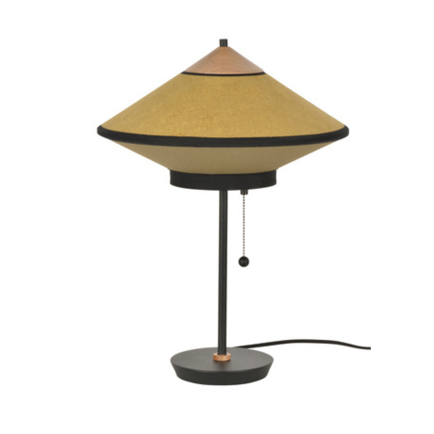 Brown cymbal table lamp