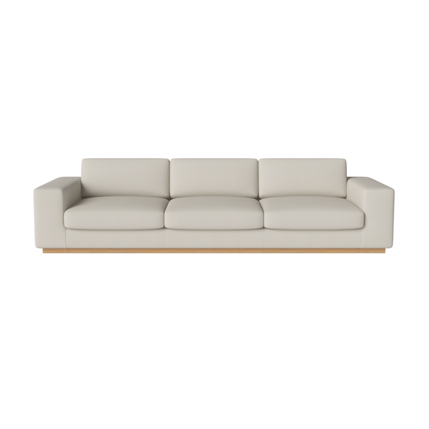 4-Sitzer-Sepia-Sofa-Basis aus Eiche