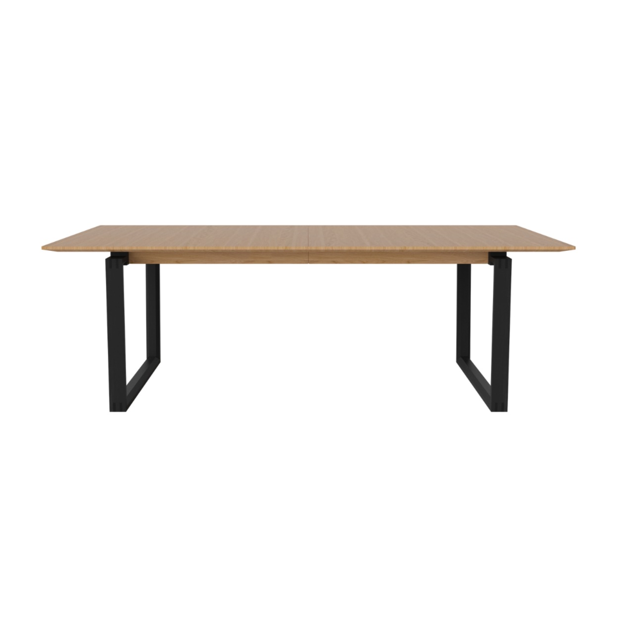 Nord table, oak wood with a black base