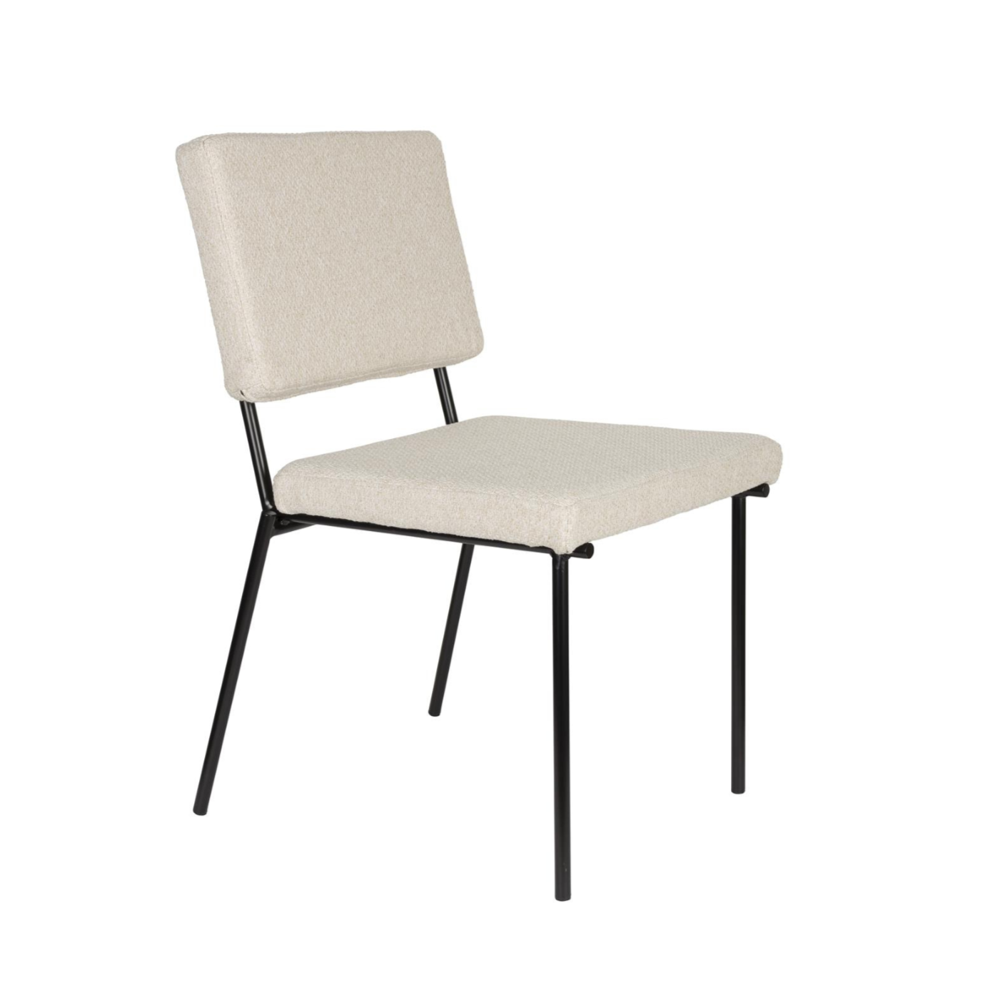 Fellow beige chair with a black base