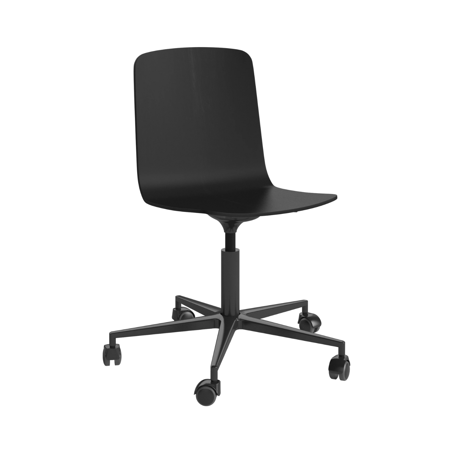 Palm Office Chair schwarzes Furnier mit einer schwarzen Basis