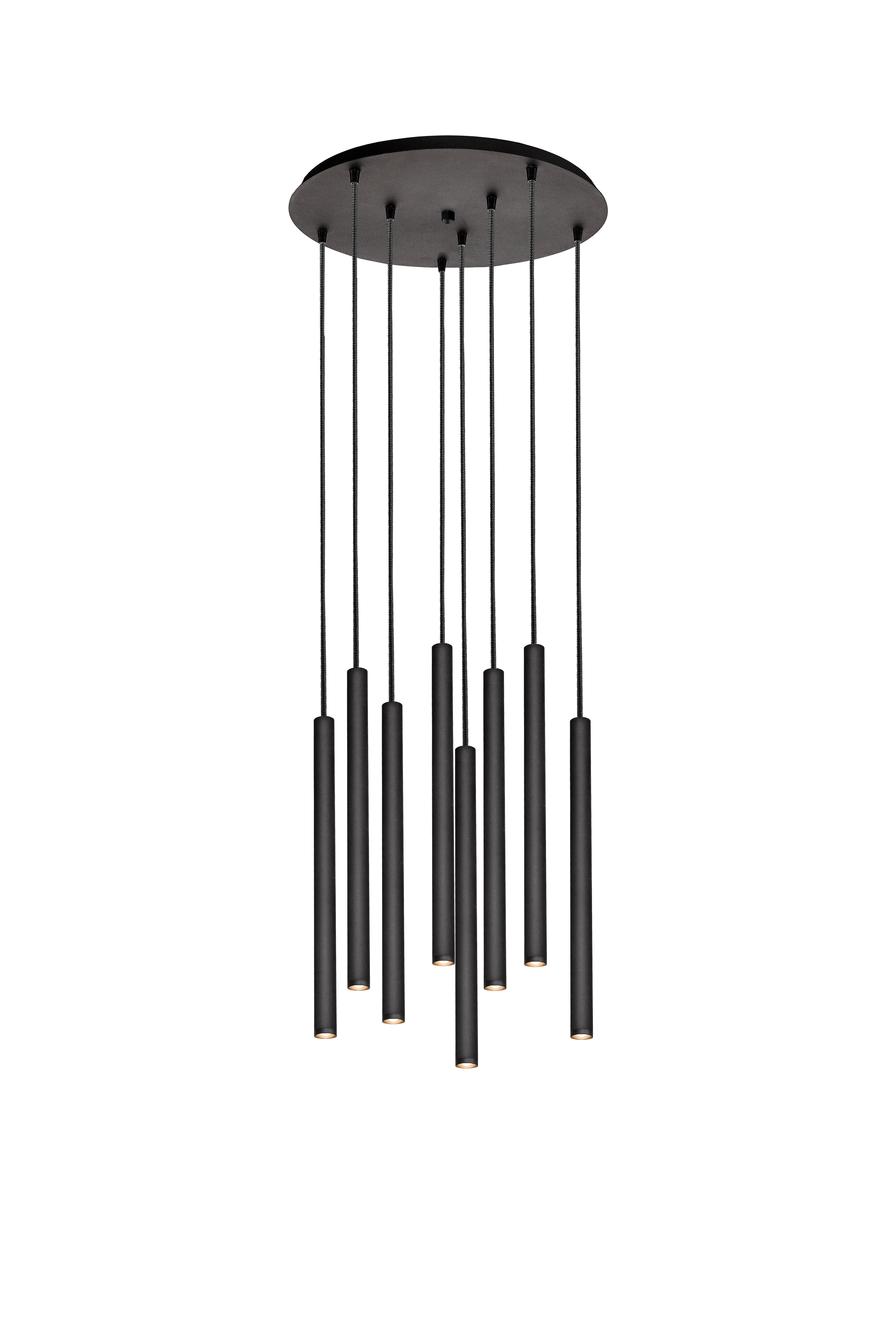 Lampa wisząca ROLL 8 czarny