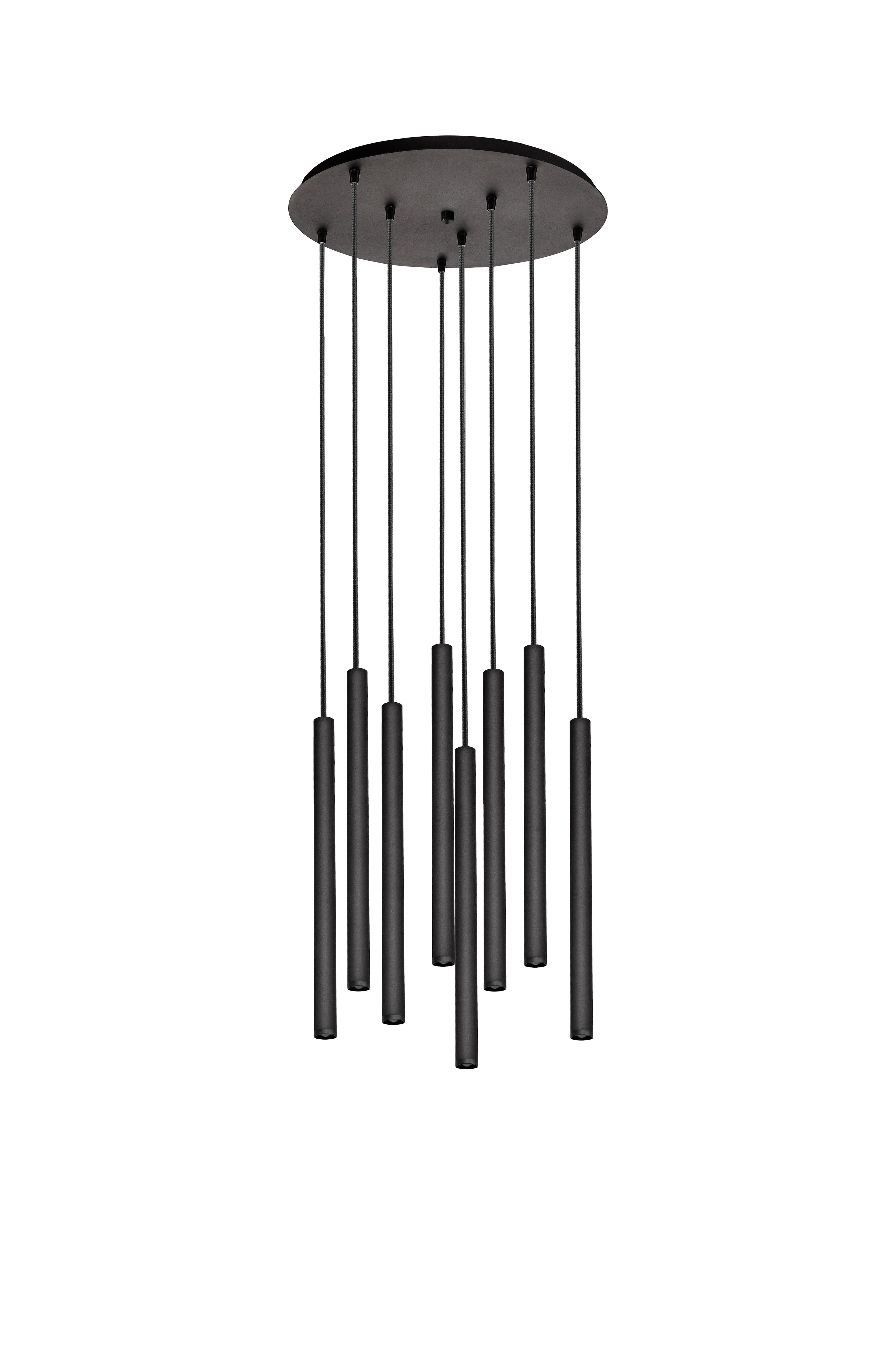 Lampa wisząca ROLL 8 czarny