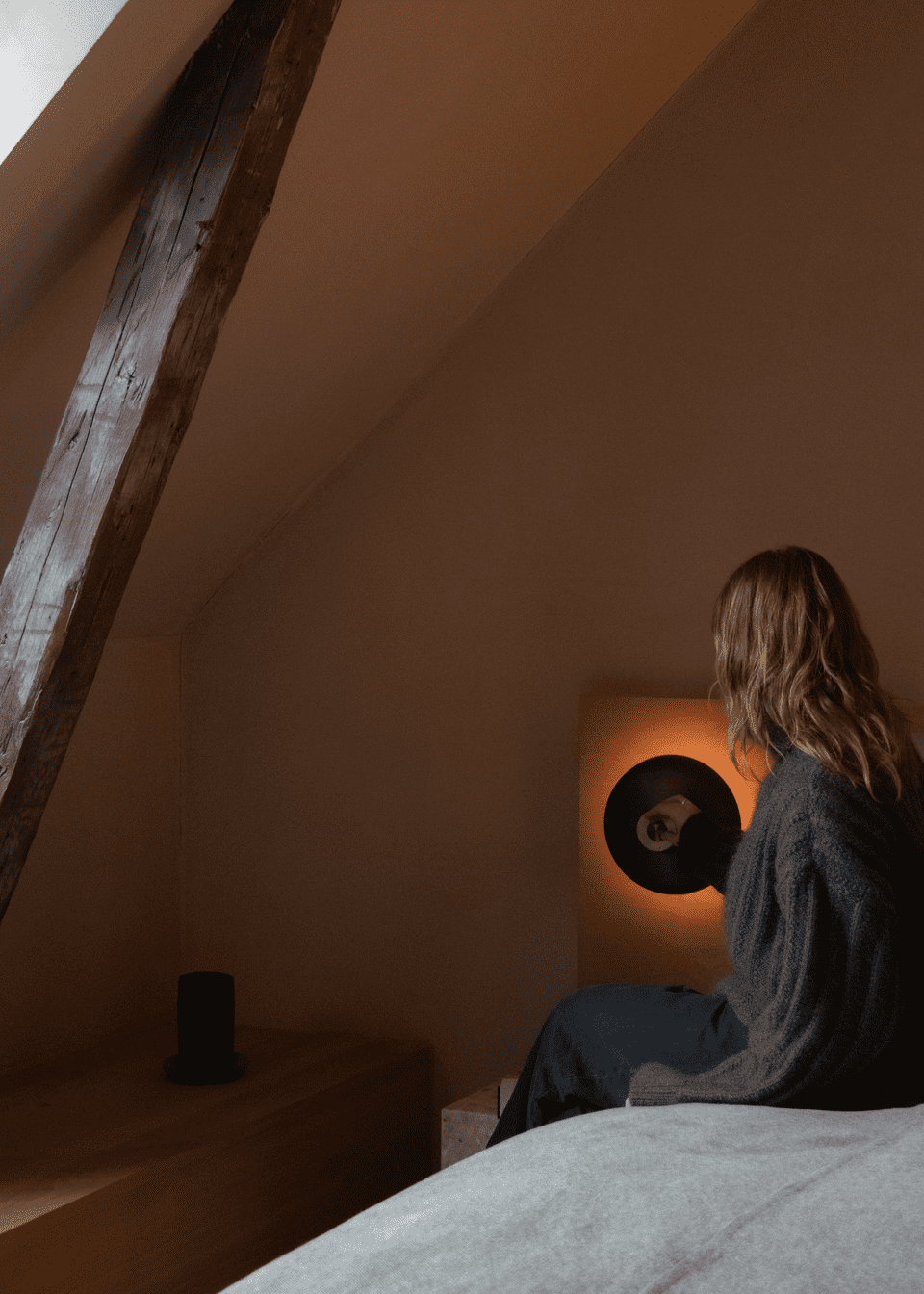 REVERSE wall lamp brown aluminum