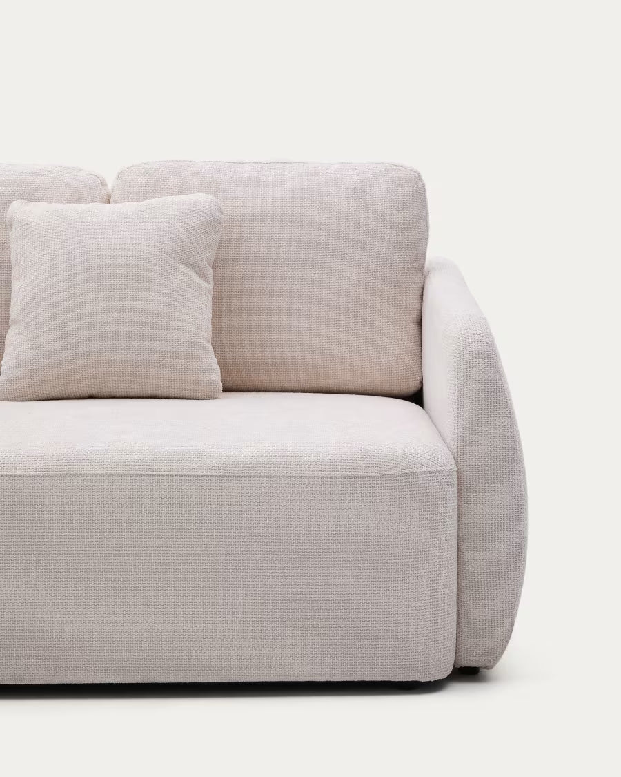 Folding sofa of 3-person Écru laira