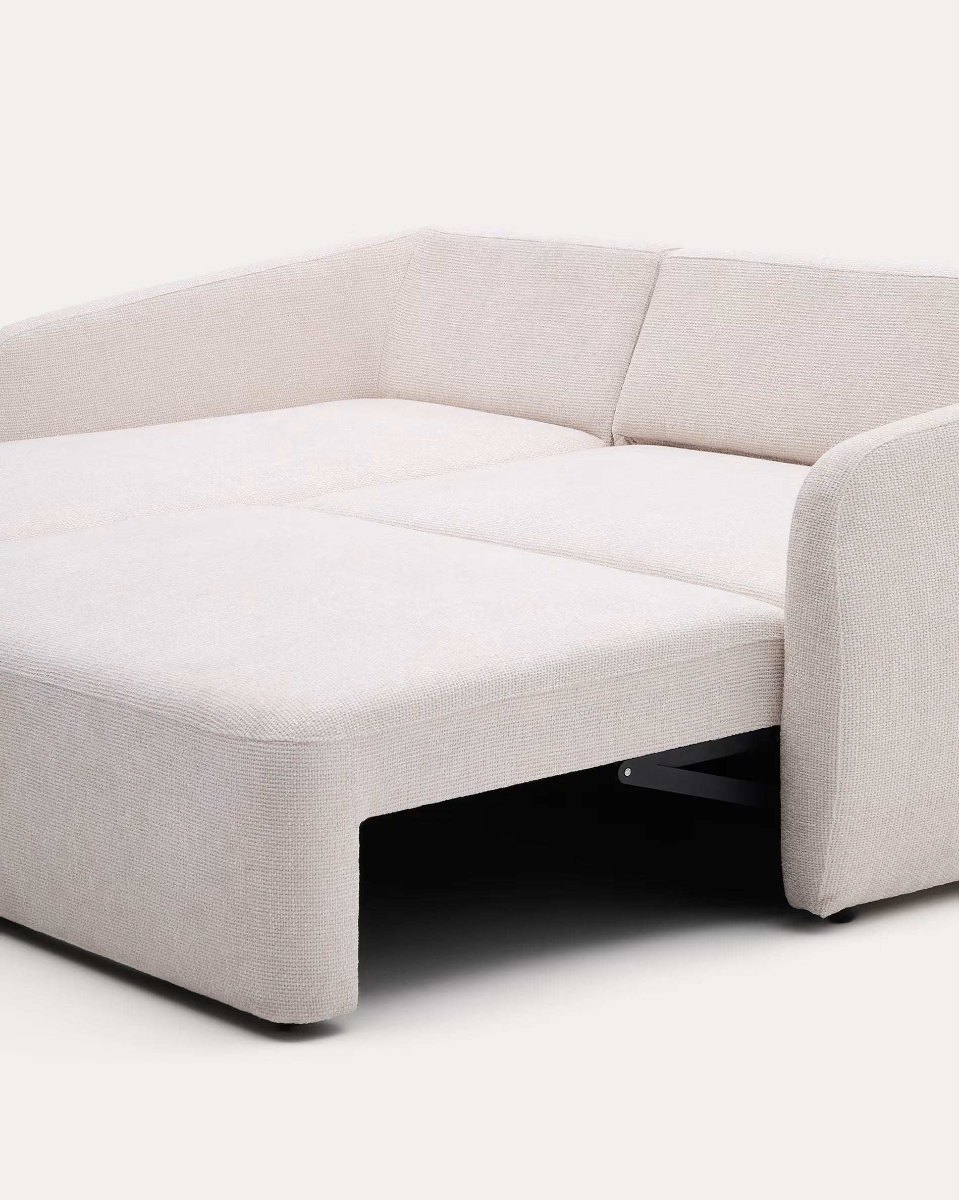 Linksseitige Ecksofa Klapper 3-Personen Écru Laira