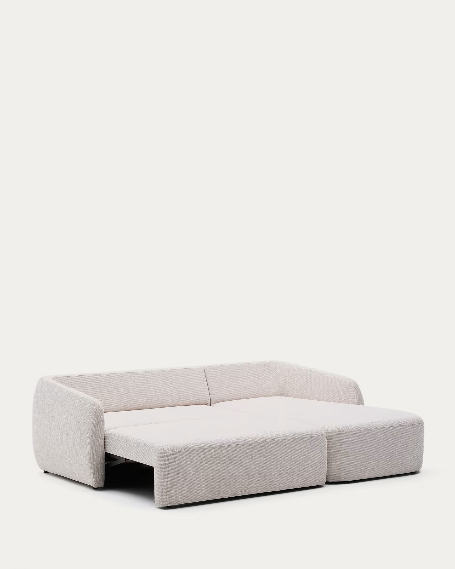 Linksseitige Ecksofa Klapper 3-Personen Écru Laira