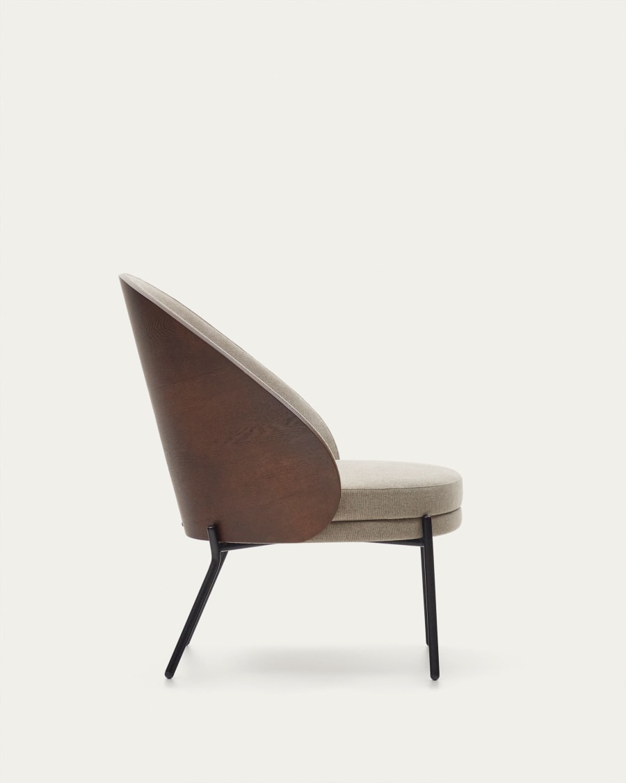 Eama light brown chair with wenge finish