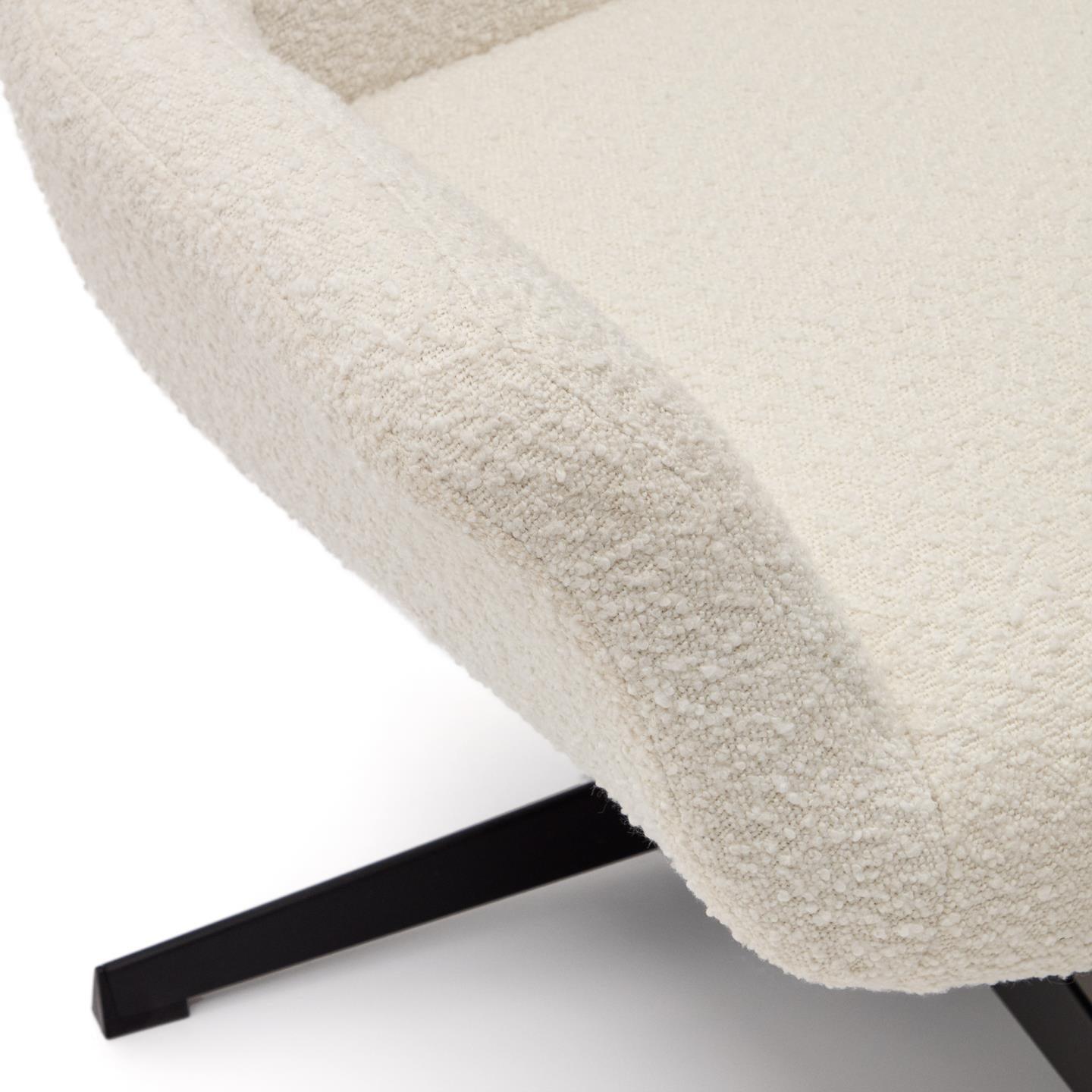 Fotel obrotowy ZALINA biały baranek La Forma    Eye on Design