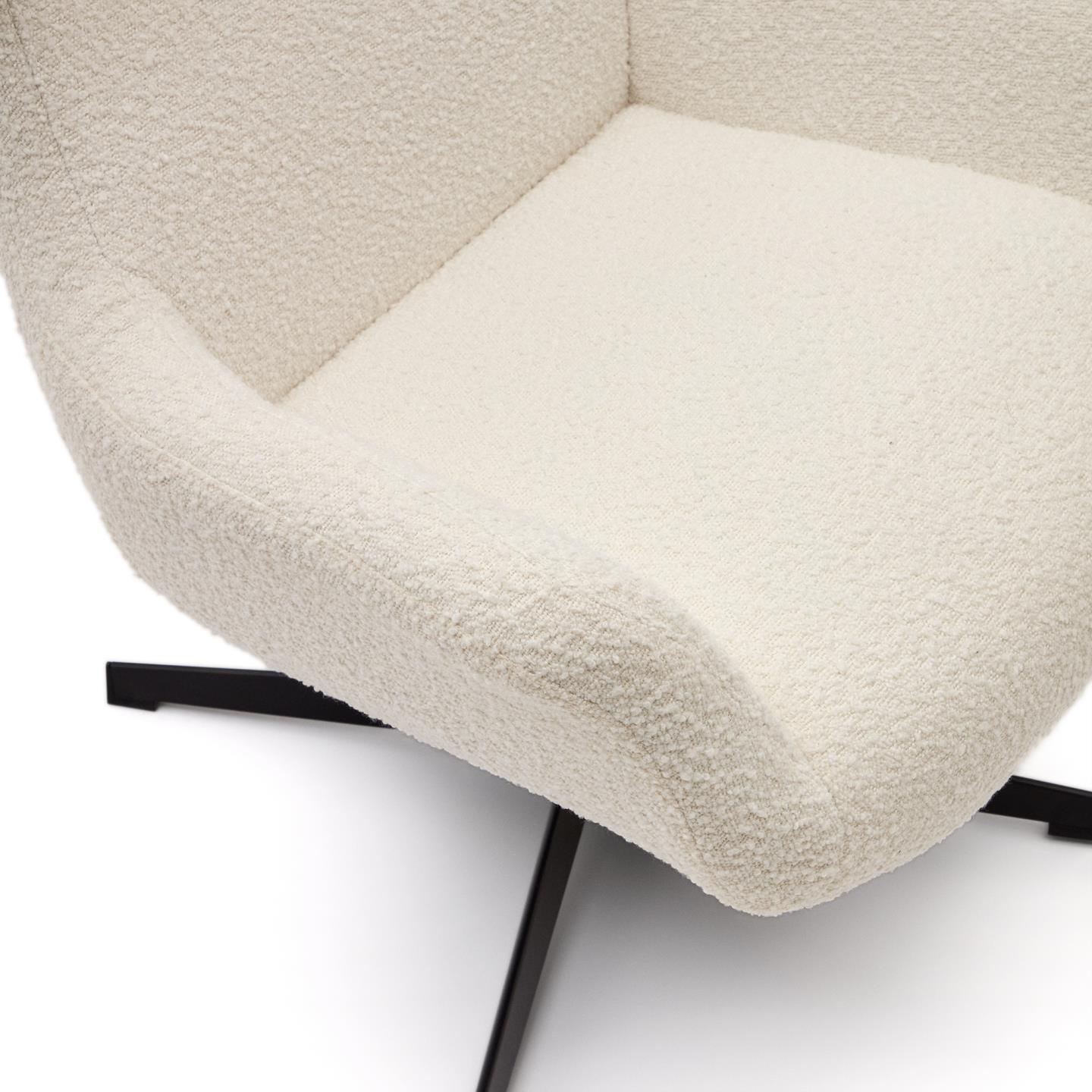 Fotel obrotowy ZALINA biały baranek La Forma    Eye on Design
