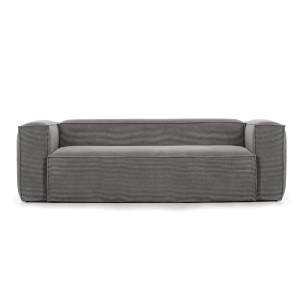 Sofa 3-osobowa BLOK szary sztruks La Forma    Eye on Design