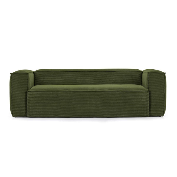 Sofa 2-osobowa BLOK zielony sztruks La Forma    Eye on Design