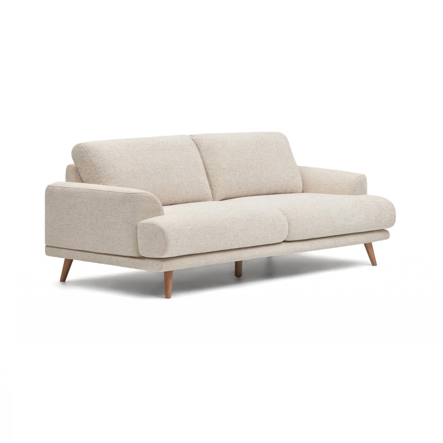 Sofa w tkaninie szenilowej KARIN kremowy La Forma 210 cm   Eye on Design