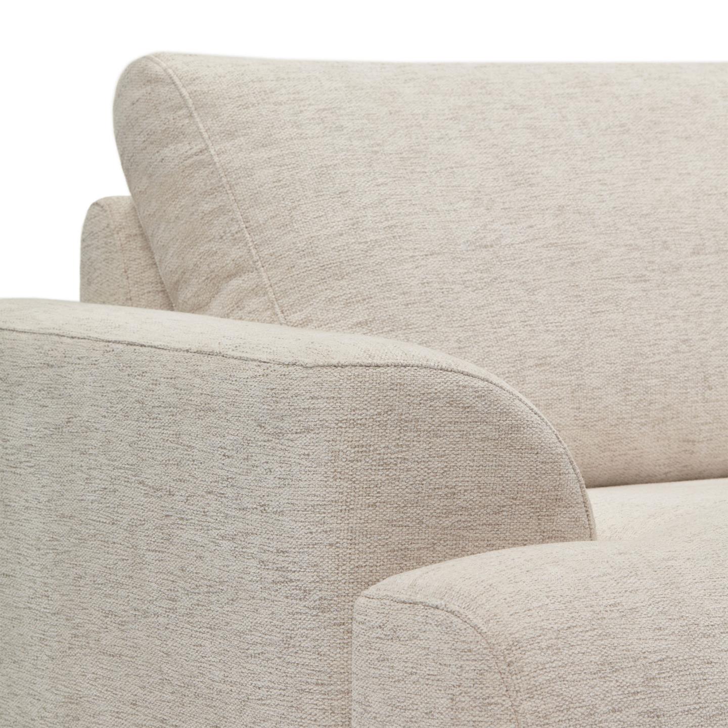 Sofa w tkaninie szenilowej KARIN kremowy La Forma    Eye on Design