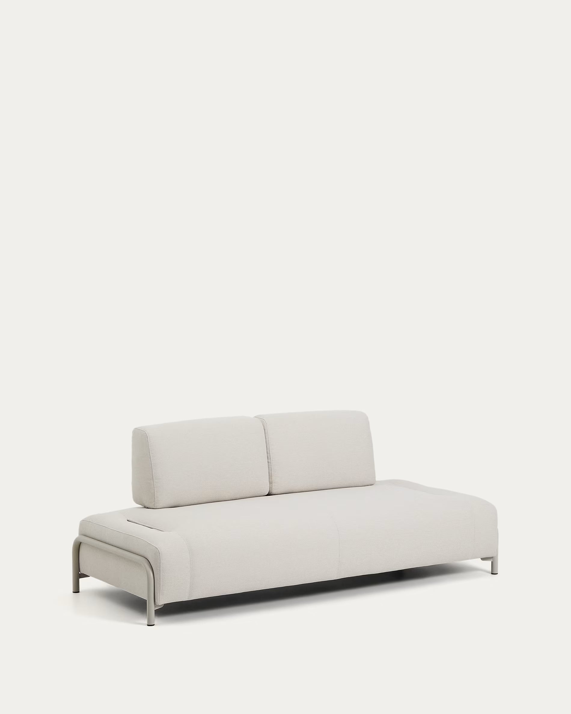 2-seater modular sofa COMPO beige with beige base