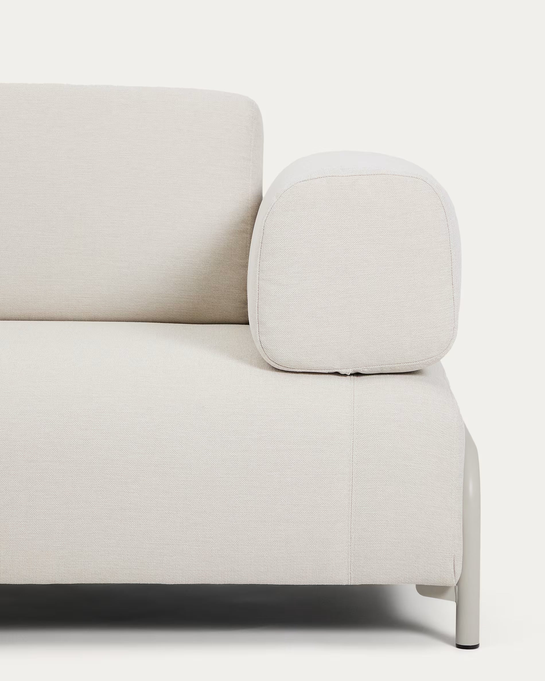 2-seater sofa with armrests COMPO beige with beige base