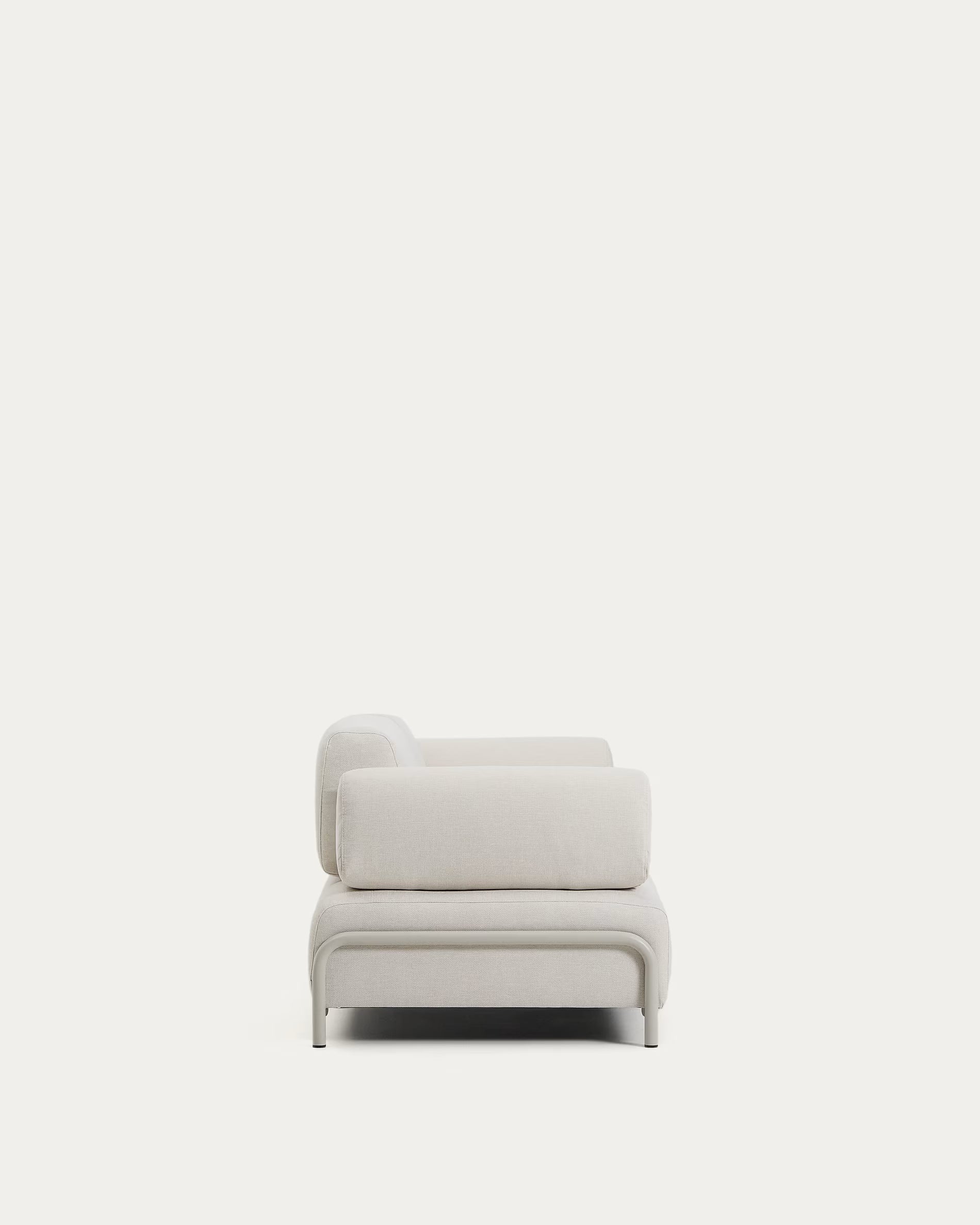 2-seater sofa with armrests COMPO beige with beige base