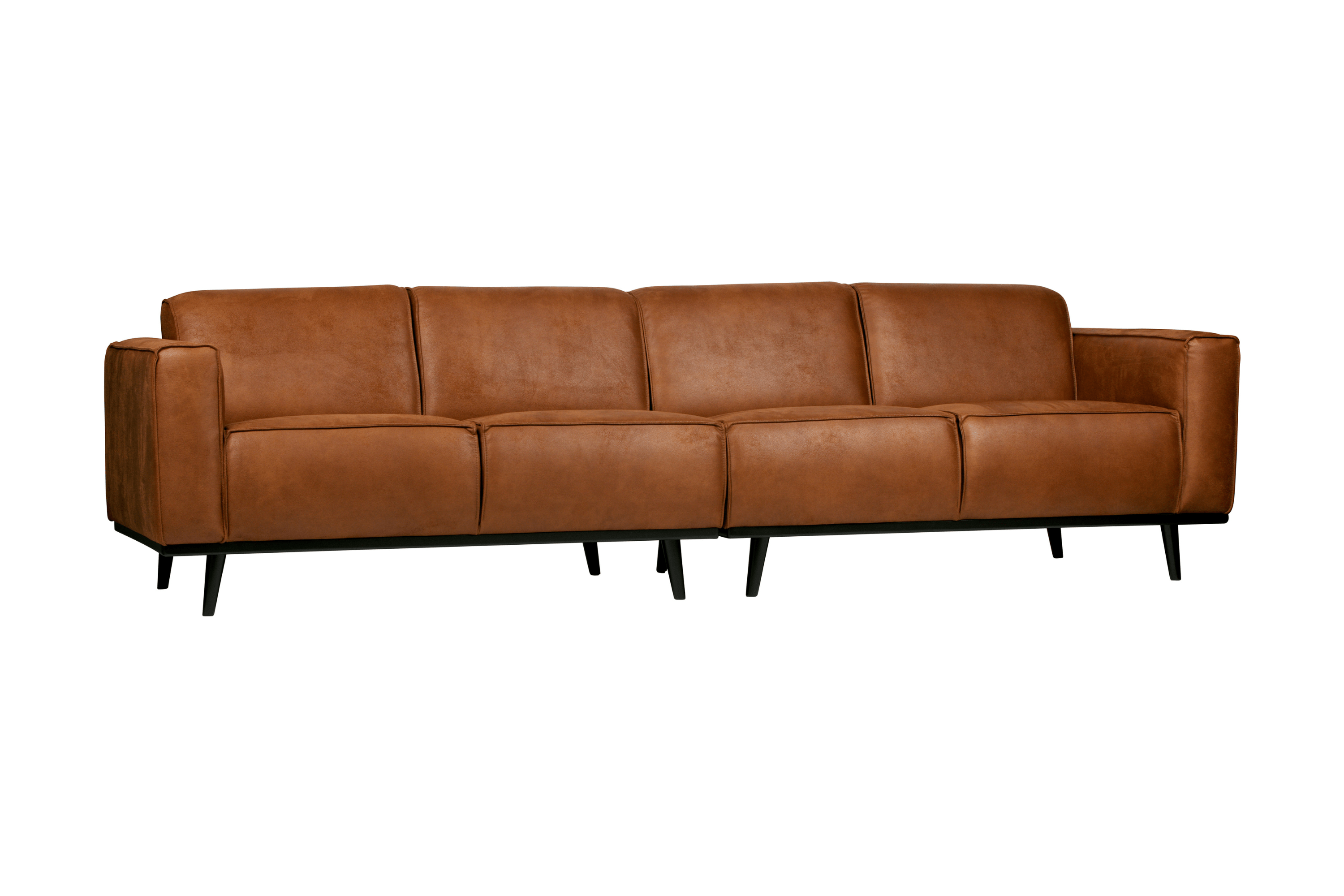 Sofa ekoskóra 4-osobowa STATEMENT koniakowy Be Pure 280 cm   Eye on Design