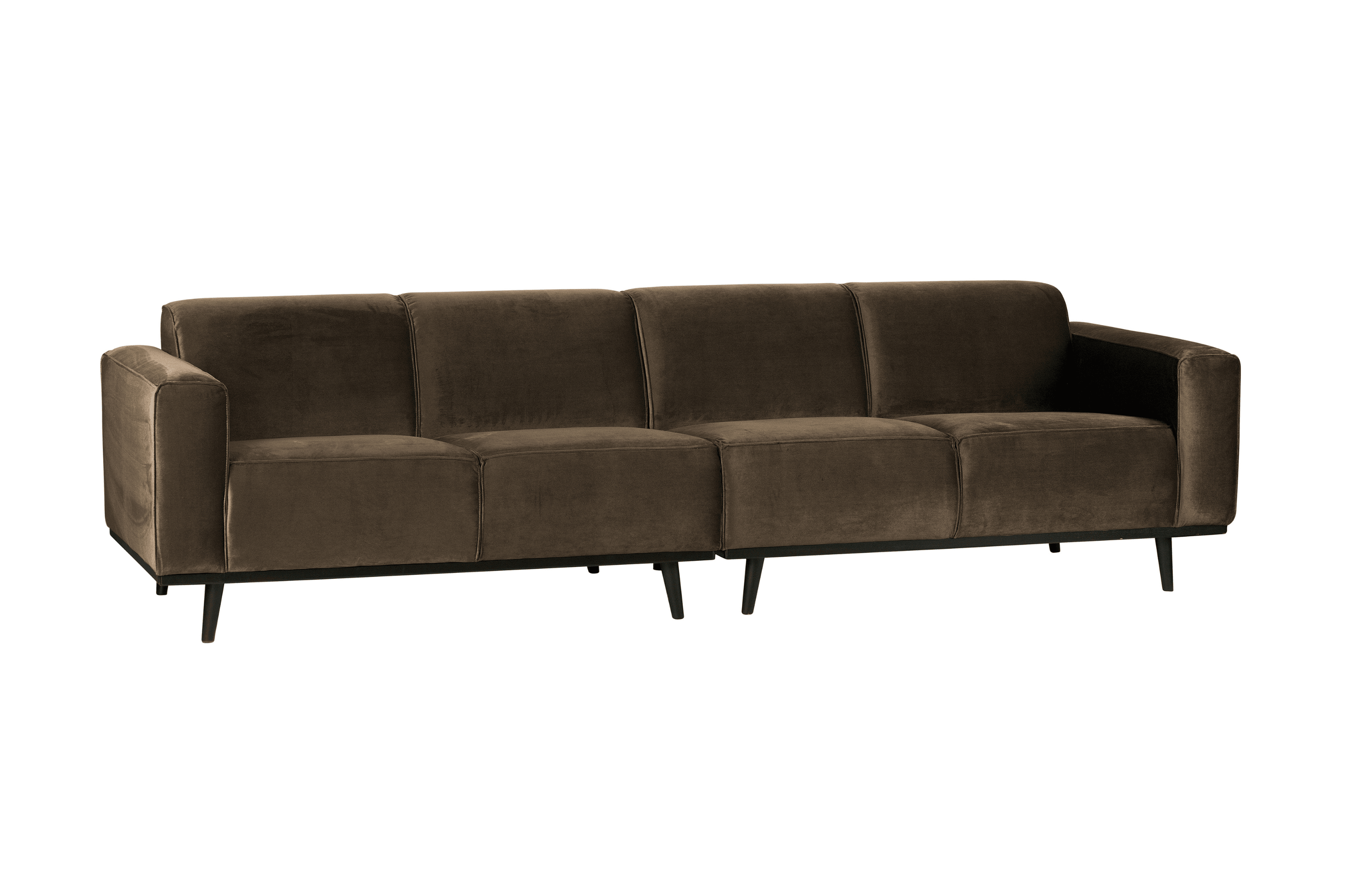 Sofa aksamitna 4-osobowa STATEMENT ciemnobrązowy Be Pure 280 cm   Eye on Design