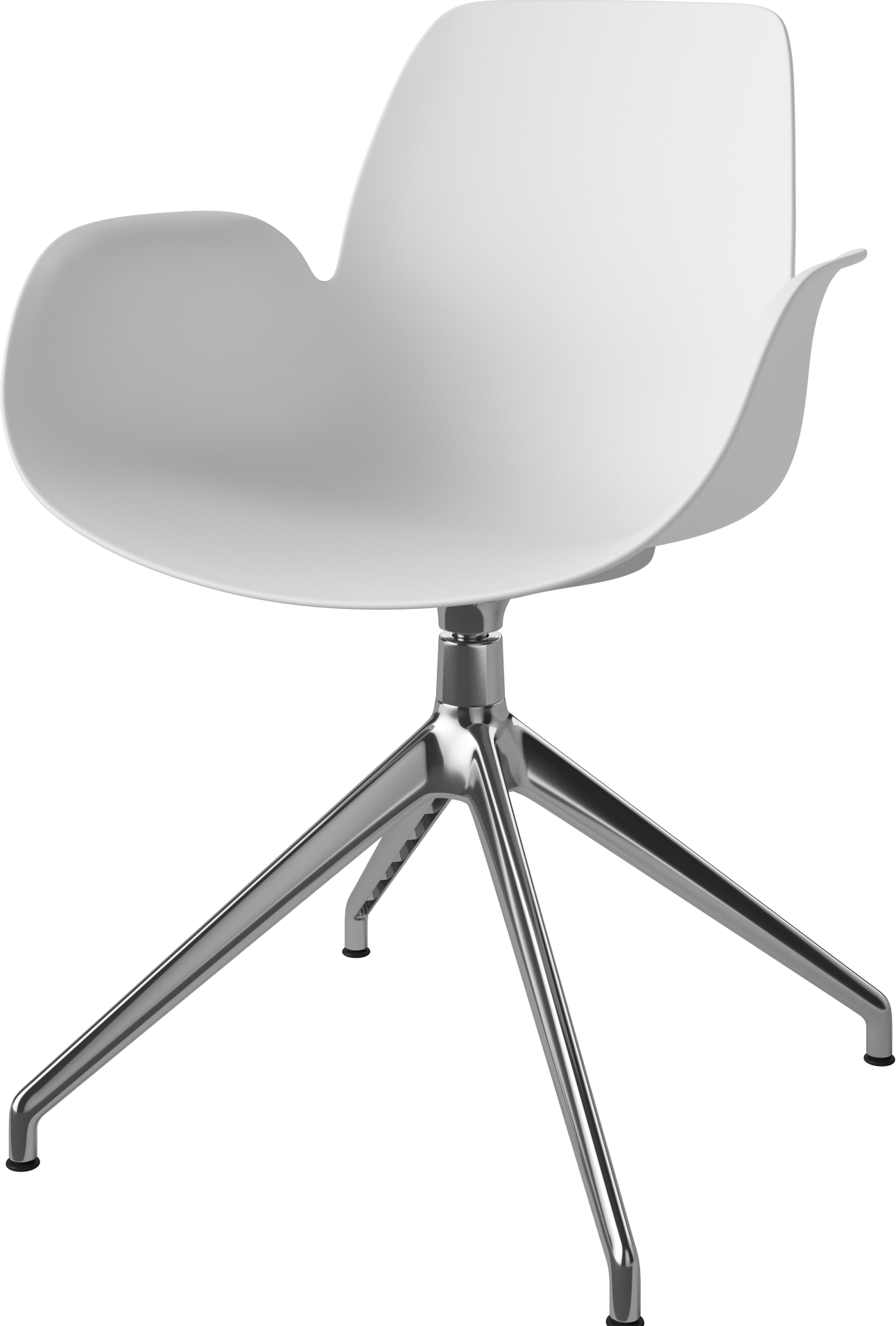 SEED white office chair with a steel base