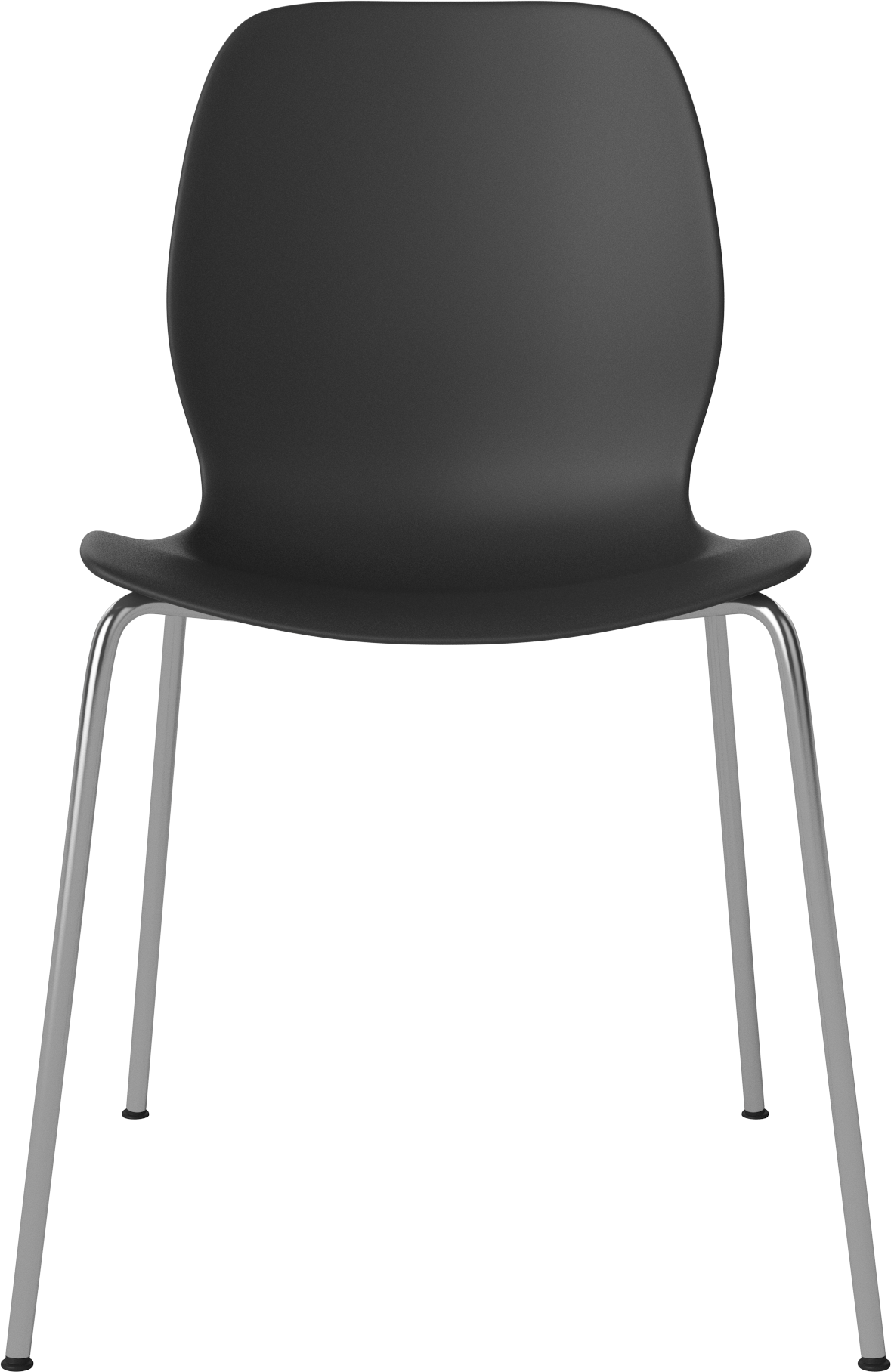 Seed black chair with a steel base