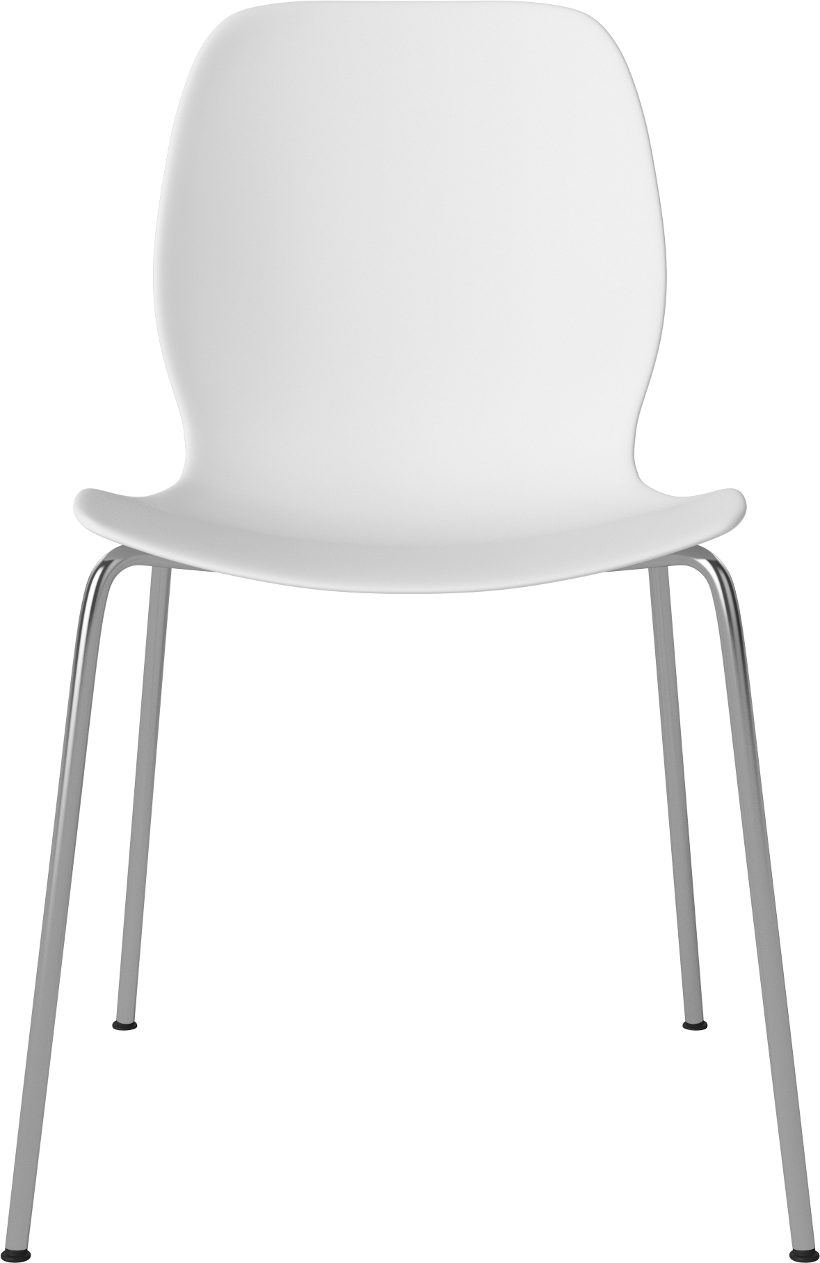 Seed white chair with a steel base