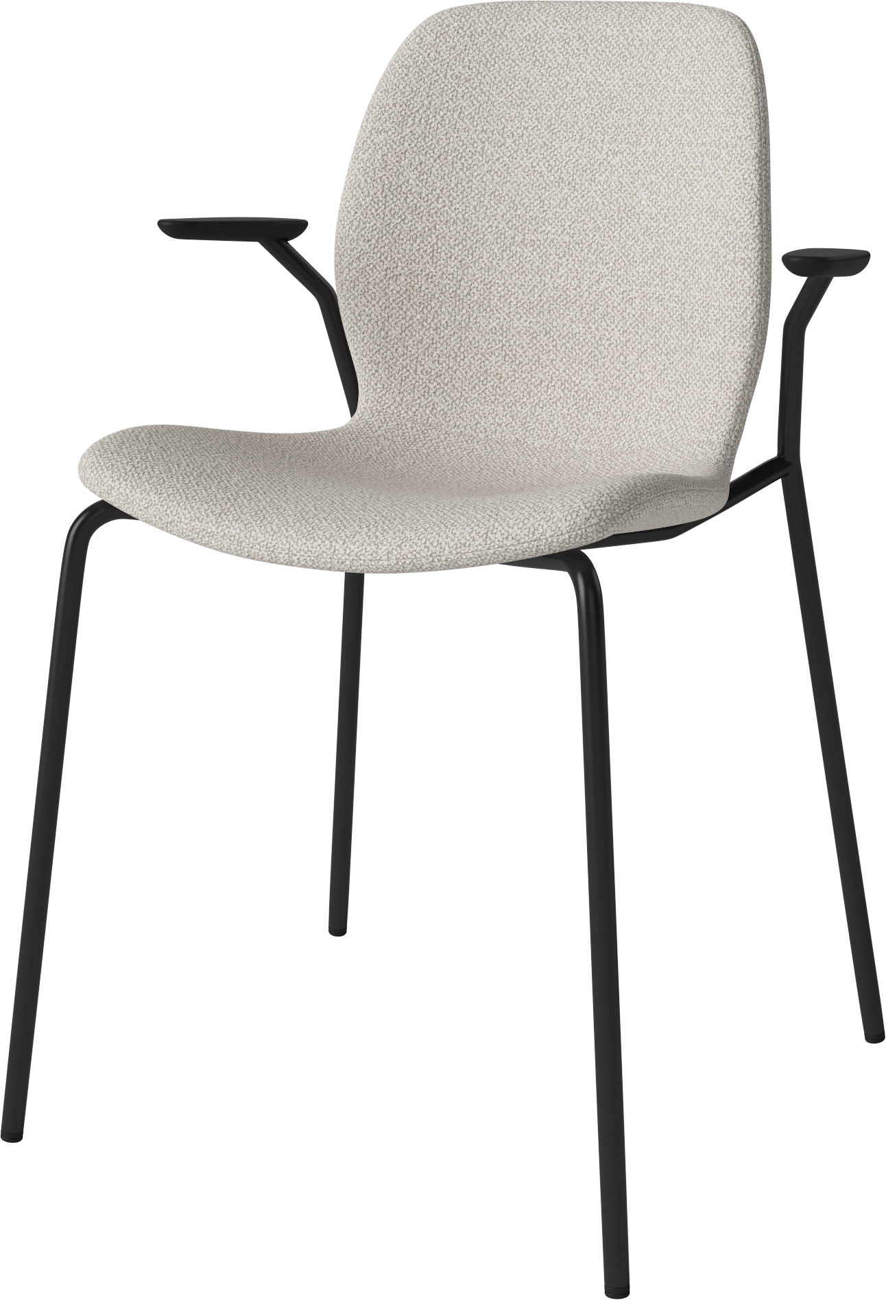 SEED chair upholstered with a black base