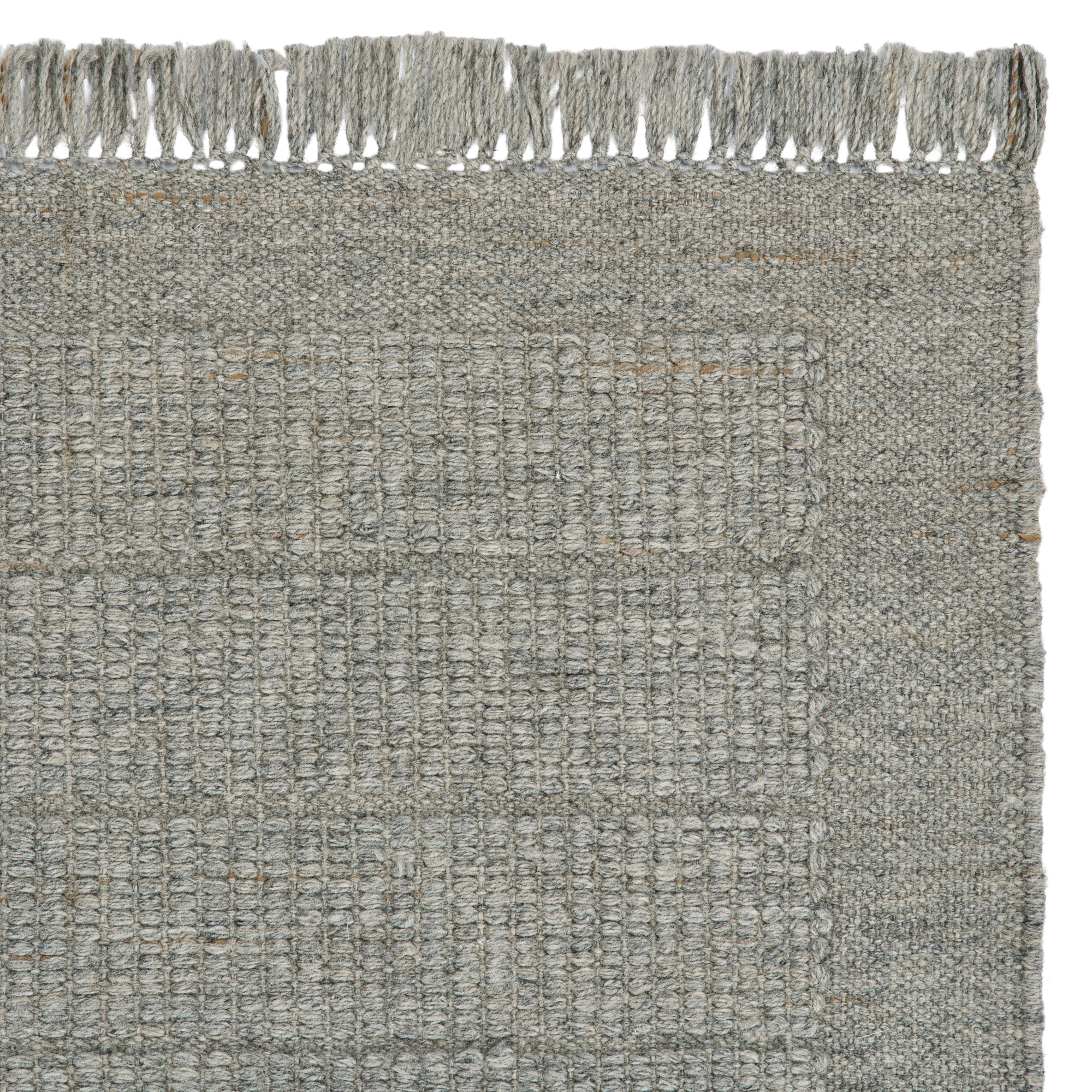 Gray cheese outer rug