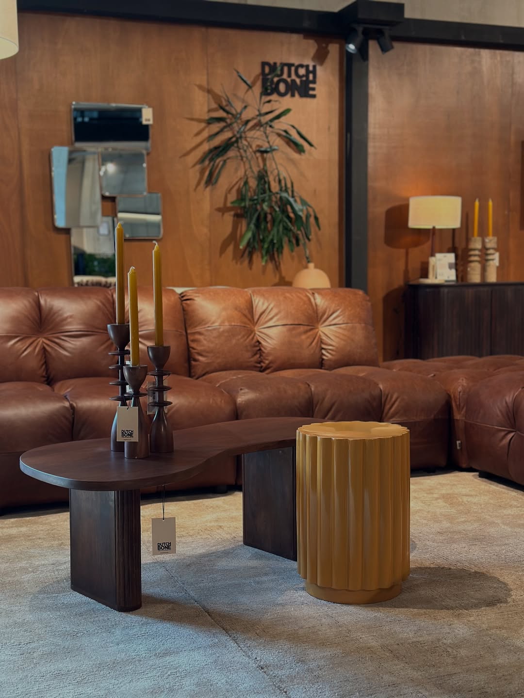 Sofa 4,5-sitzige HACKMAN cognac Leder