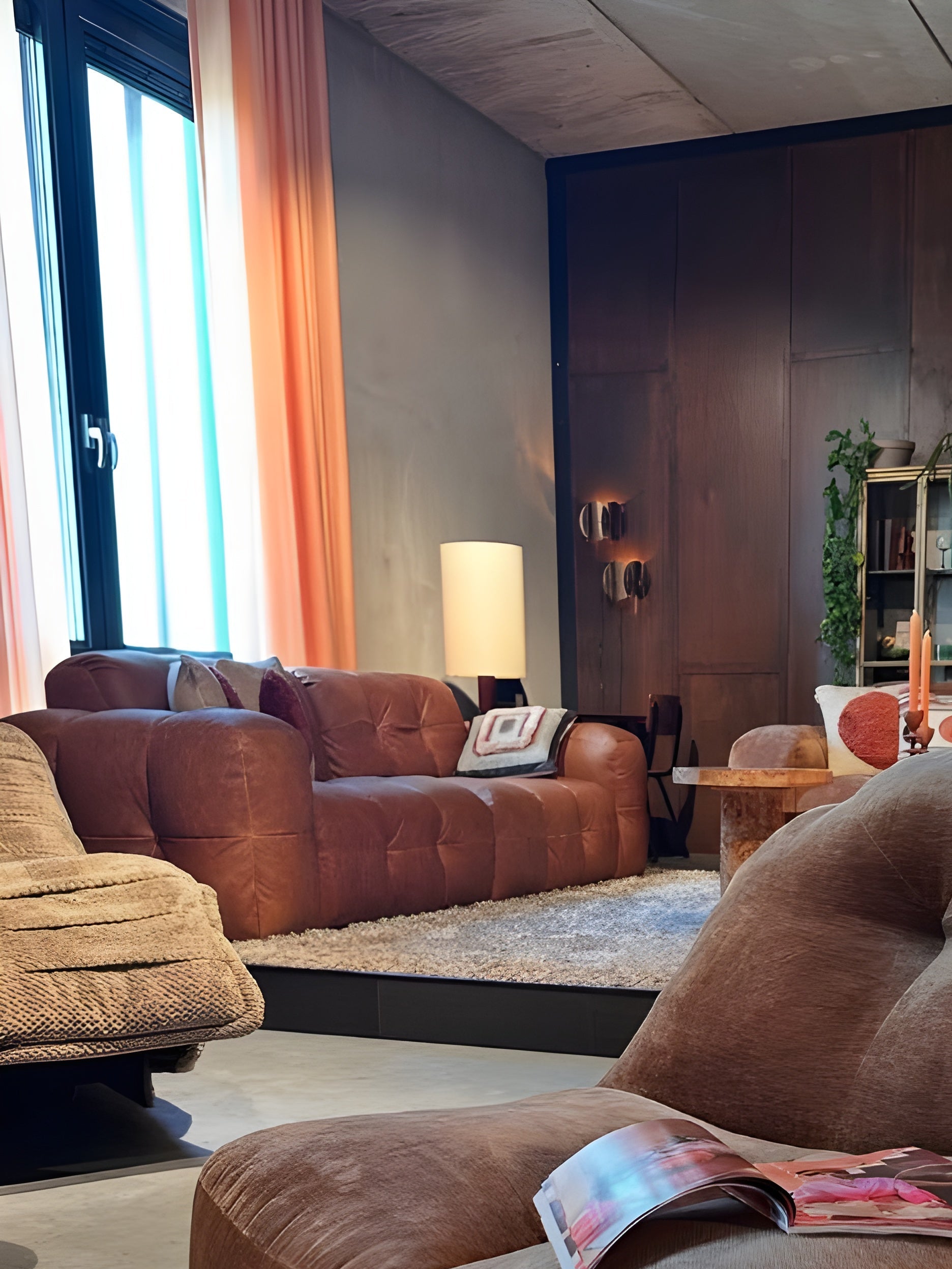 Sofa 3-sitzig HACKMAN cognac Leder