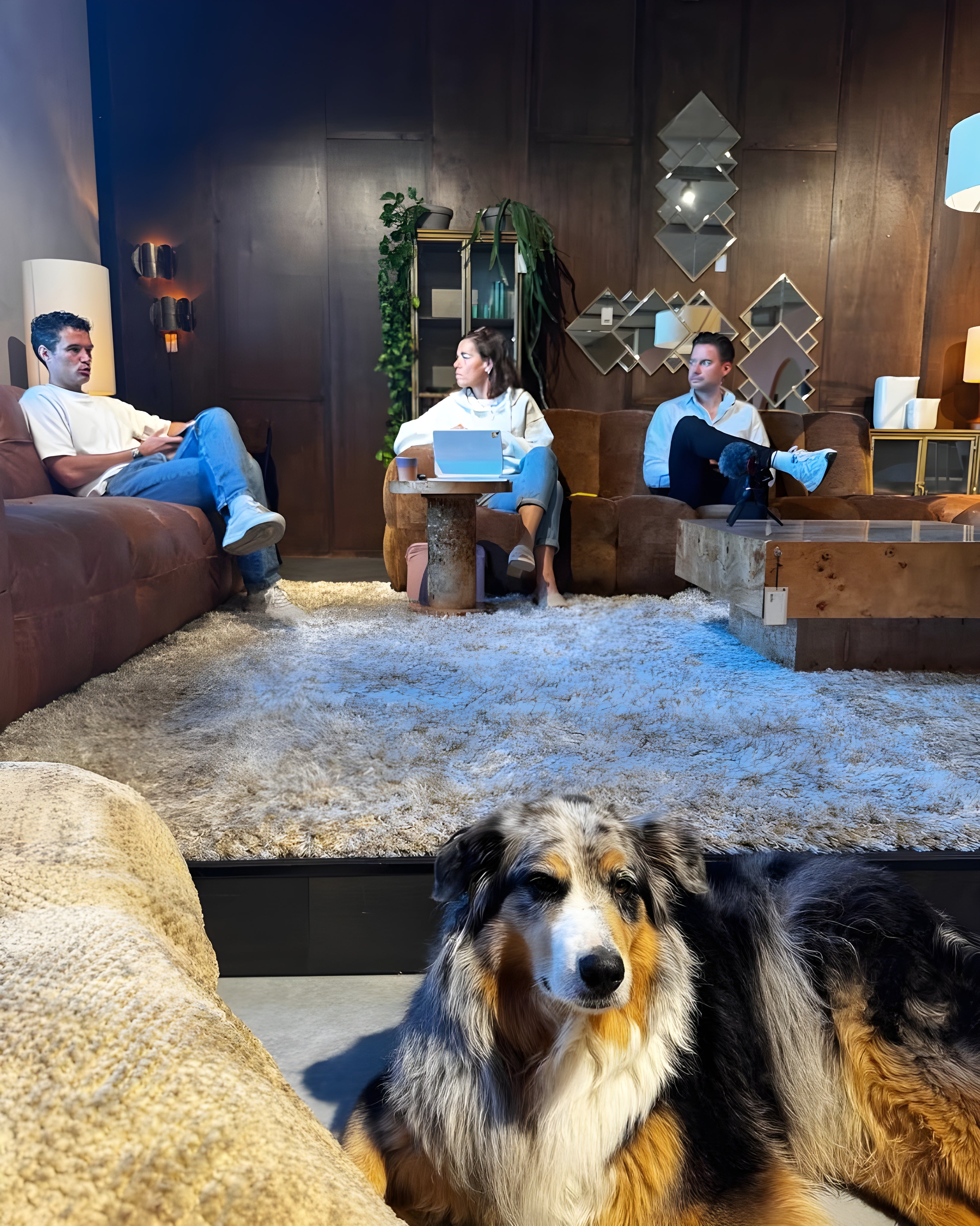 Sofa 3-sitzig HACKMAN cognac Leder