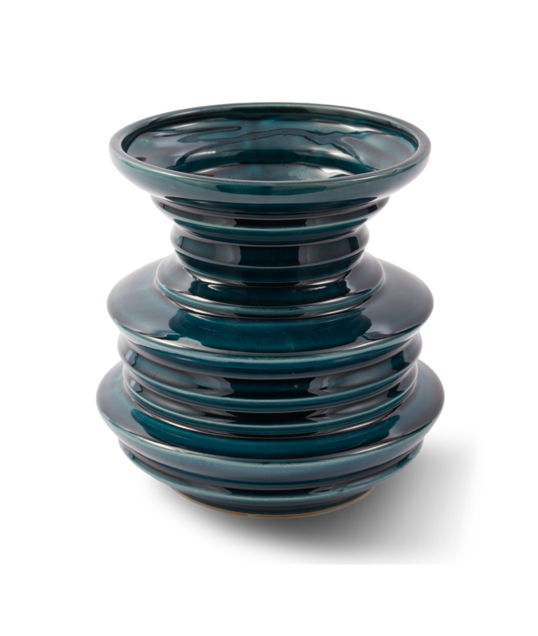 Wazon STACKED PLATES ciemnozielony