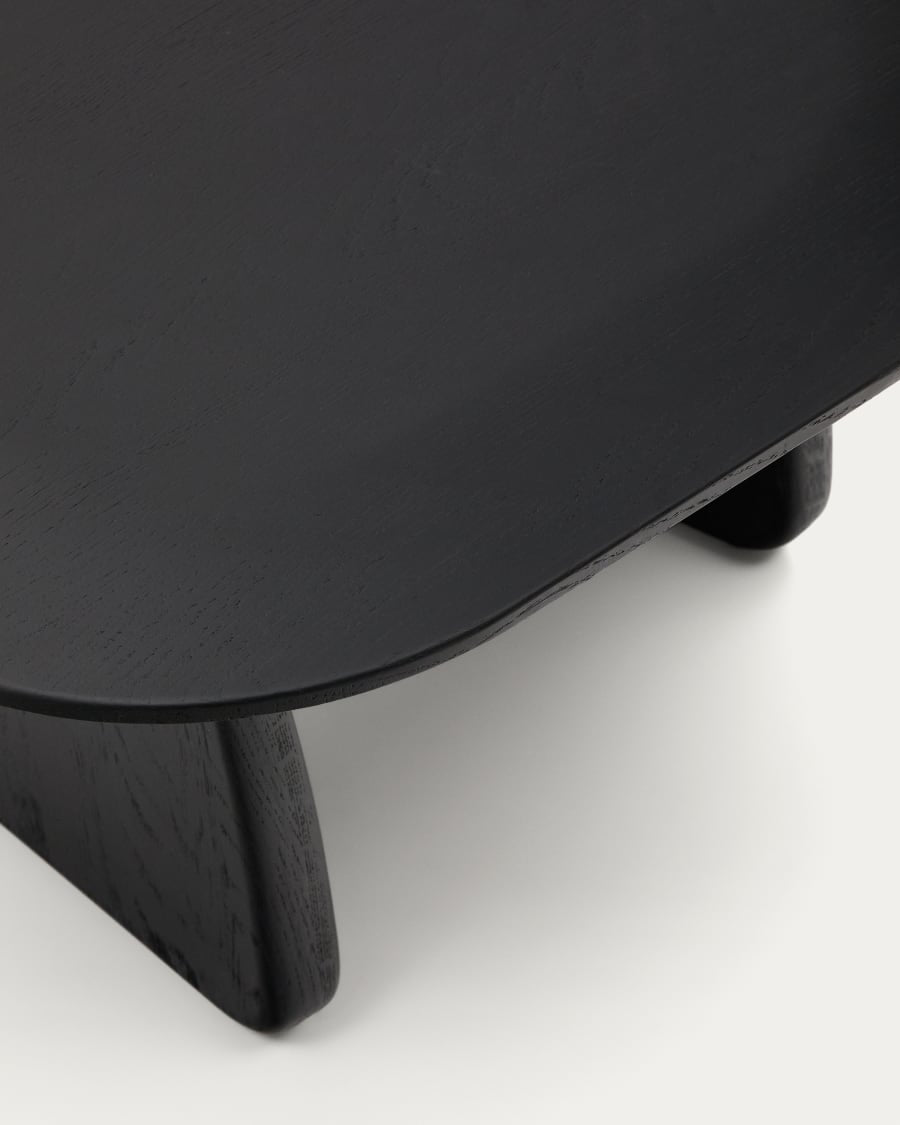 Pirita Side Table Black Eiche Holz