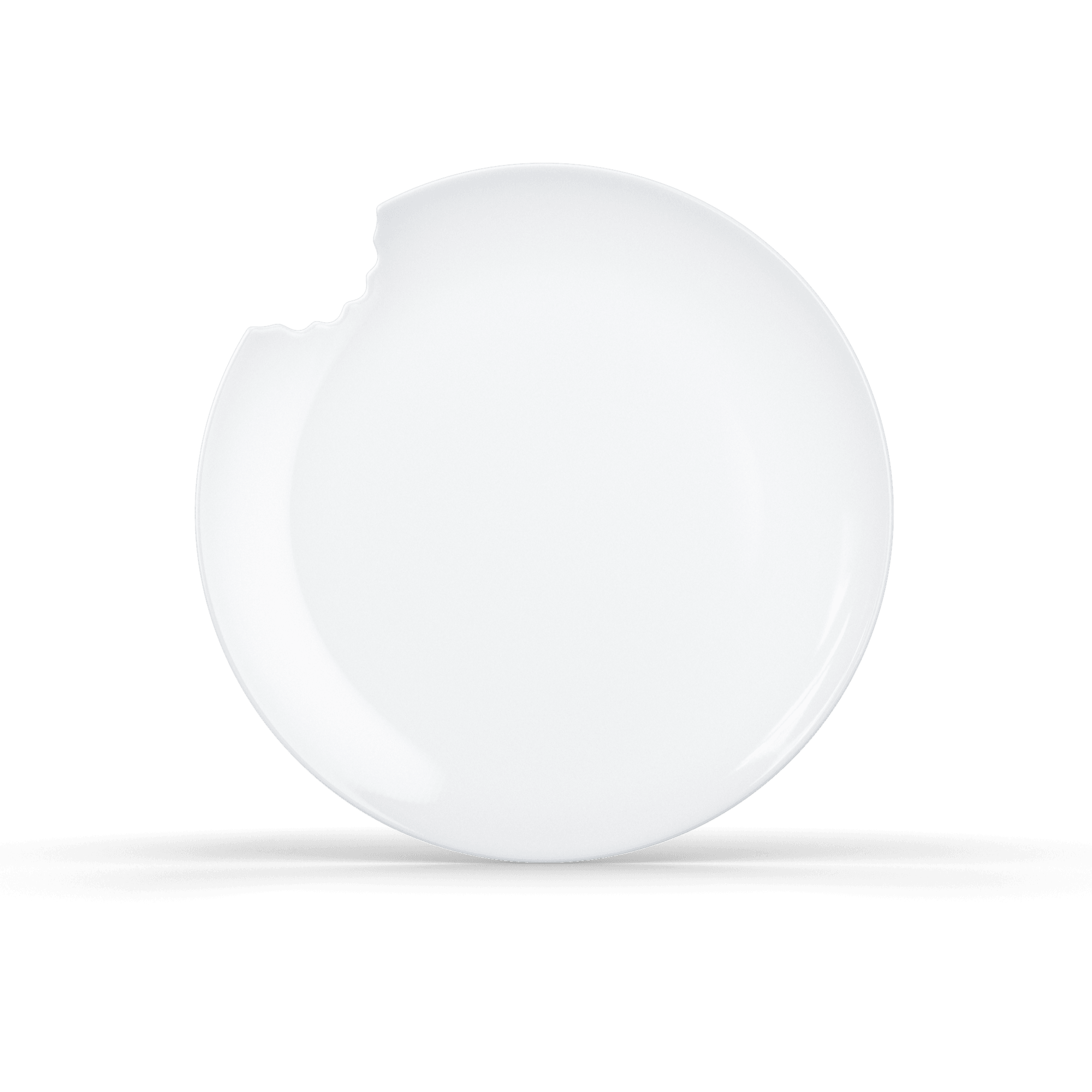 Zestaw dwóch talerzy deserowych WITH BITE biały 58products    Eye on Design