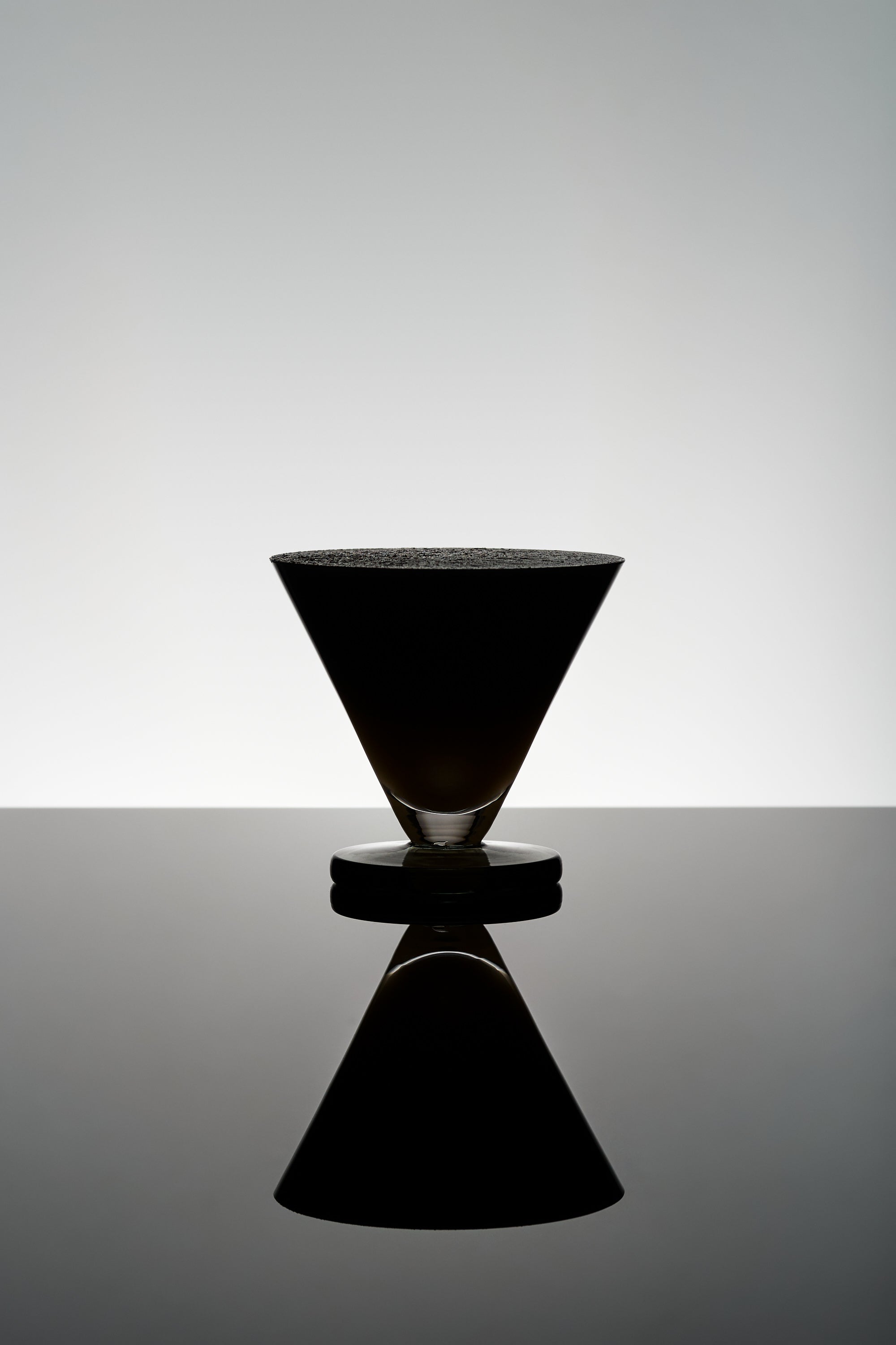 Set of glasses for puck glass cocktails