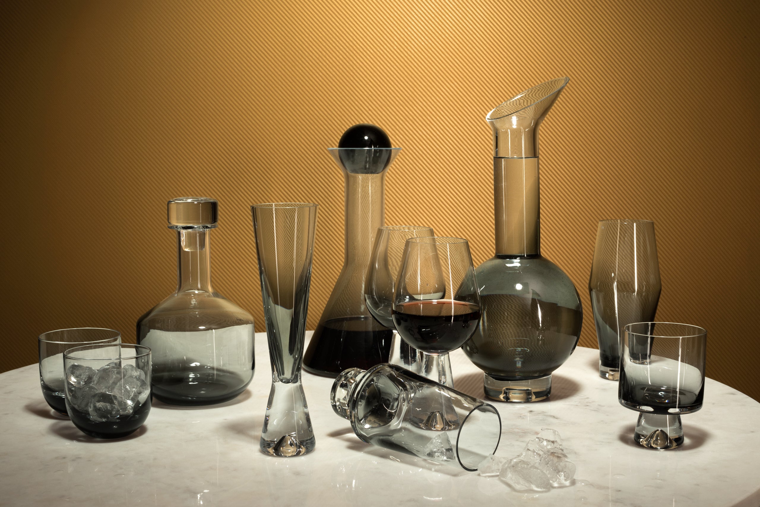 Karaffe Tank schwarzes aufblasbares Glas