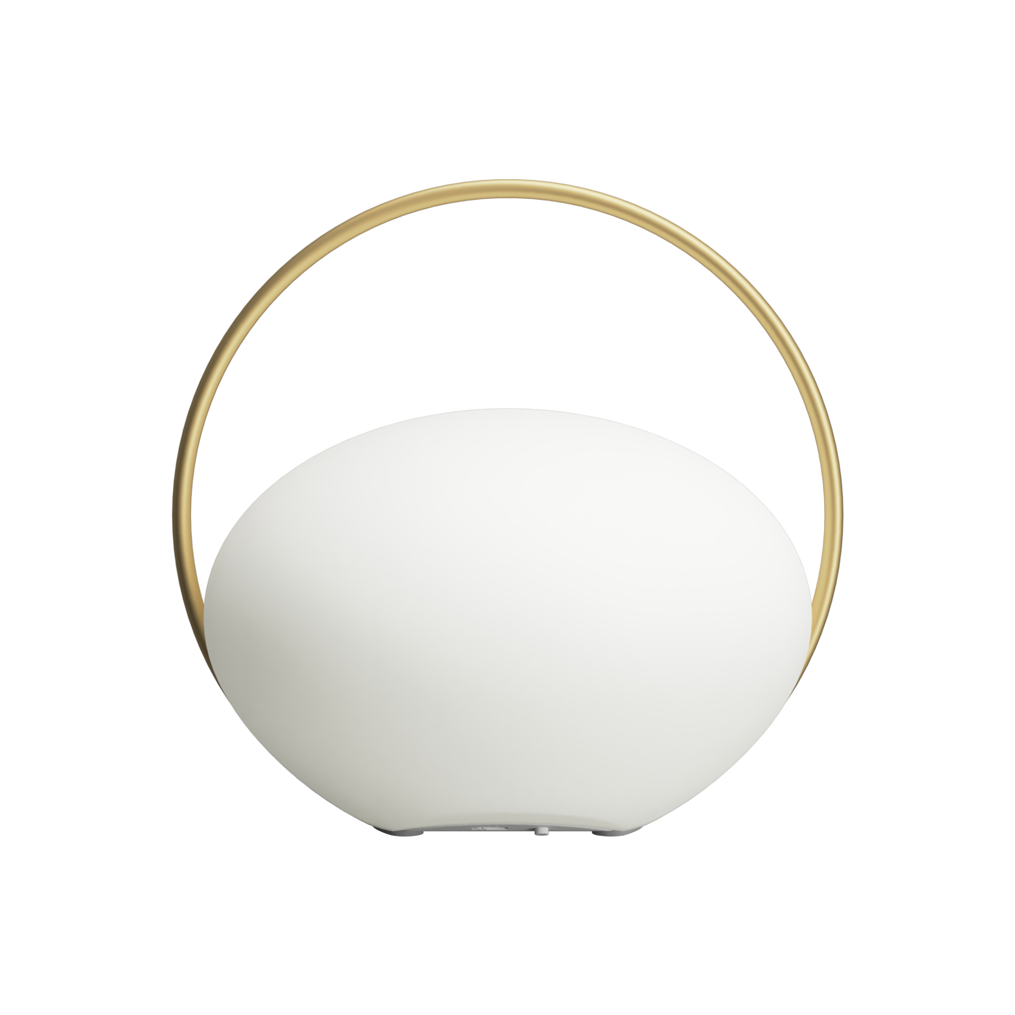 Lampa stołowa przenośna ORBIT mleczny ze złotym UMAGE    Eye on Design