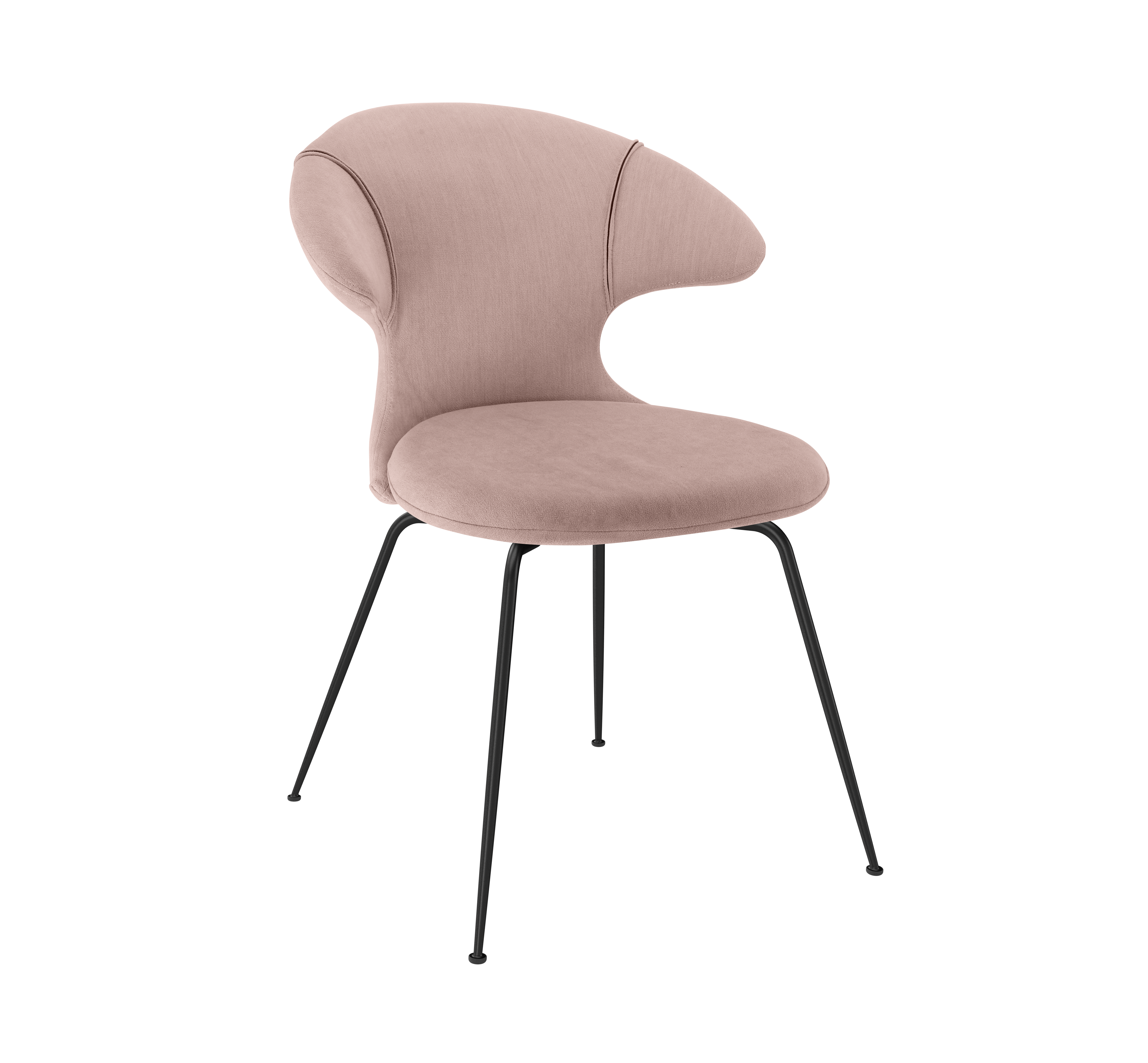 Krzesło TIME FLIES pudrowy róż z czarną podstawą UMAGE    Eye on Design