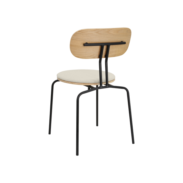 Krzesło CURIOUS beżowy z czarną podstawą UMAGE    Eye on Design