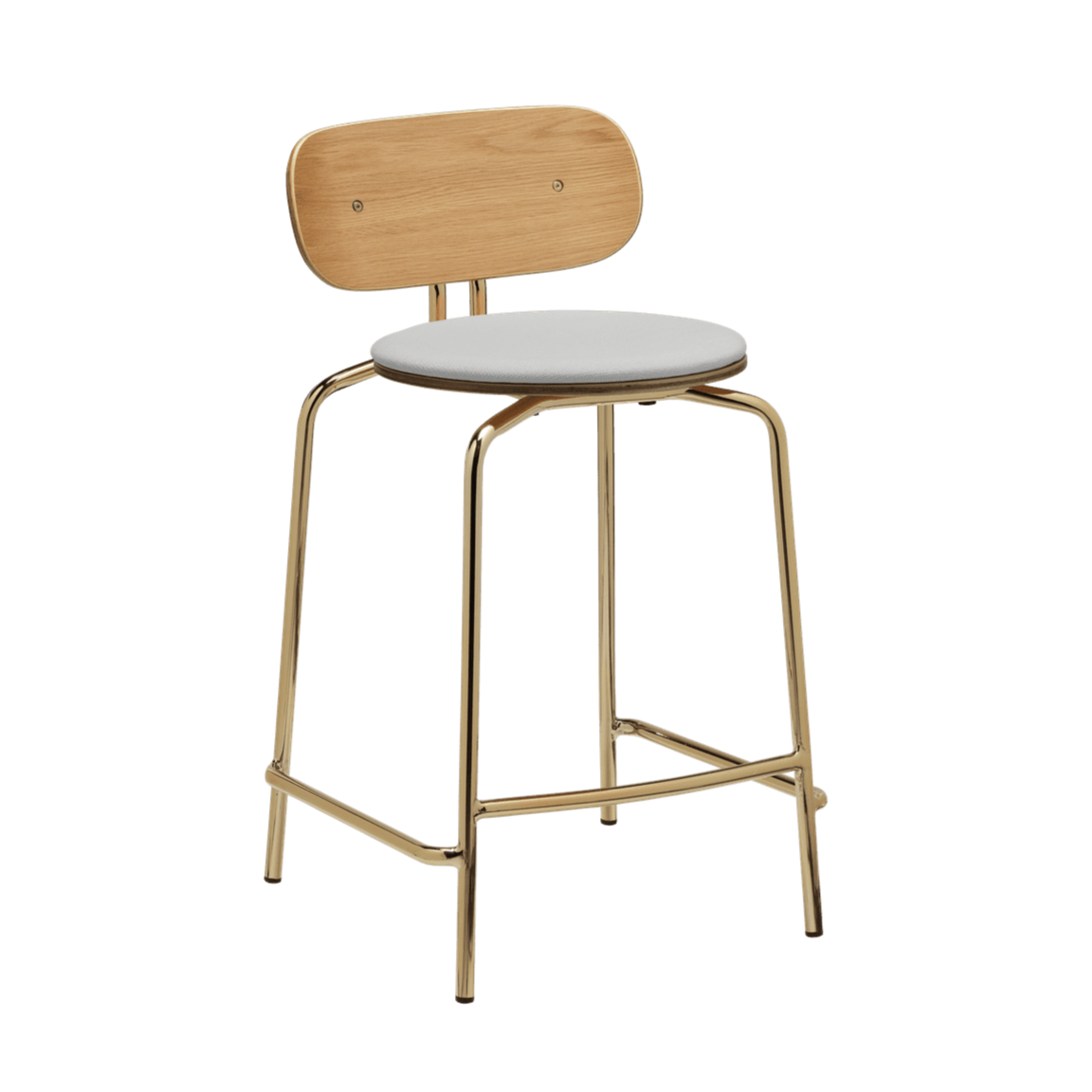 Hocker Curious Baby Blue with a golden base