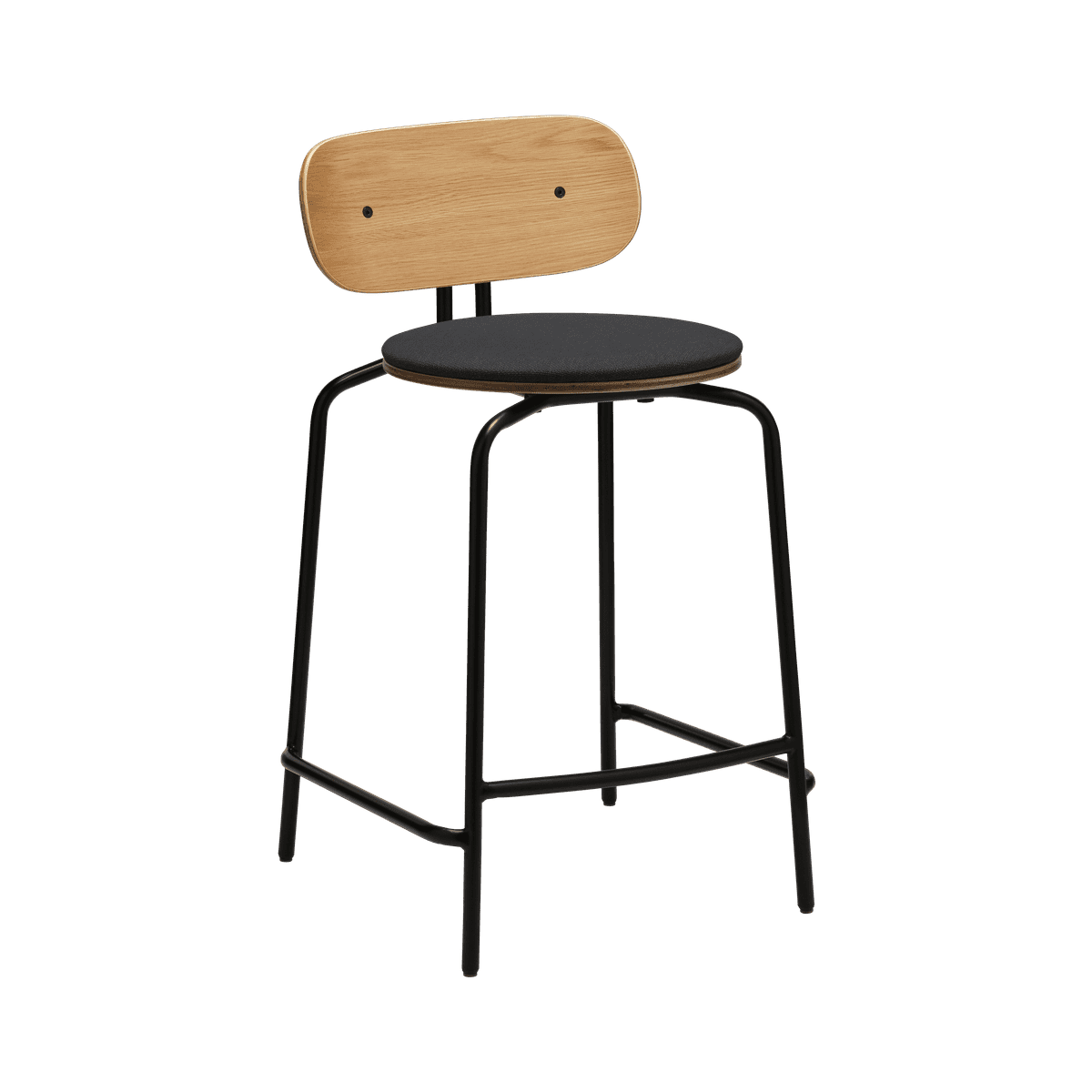Anthracite Curious Hocker with a black base
