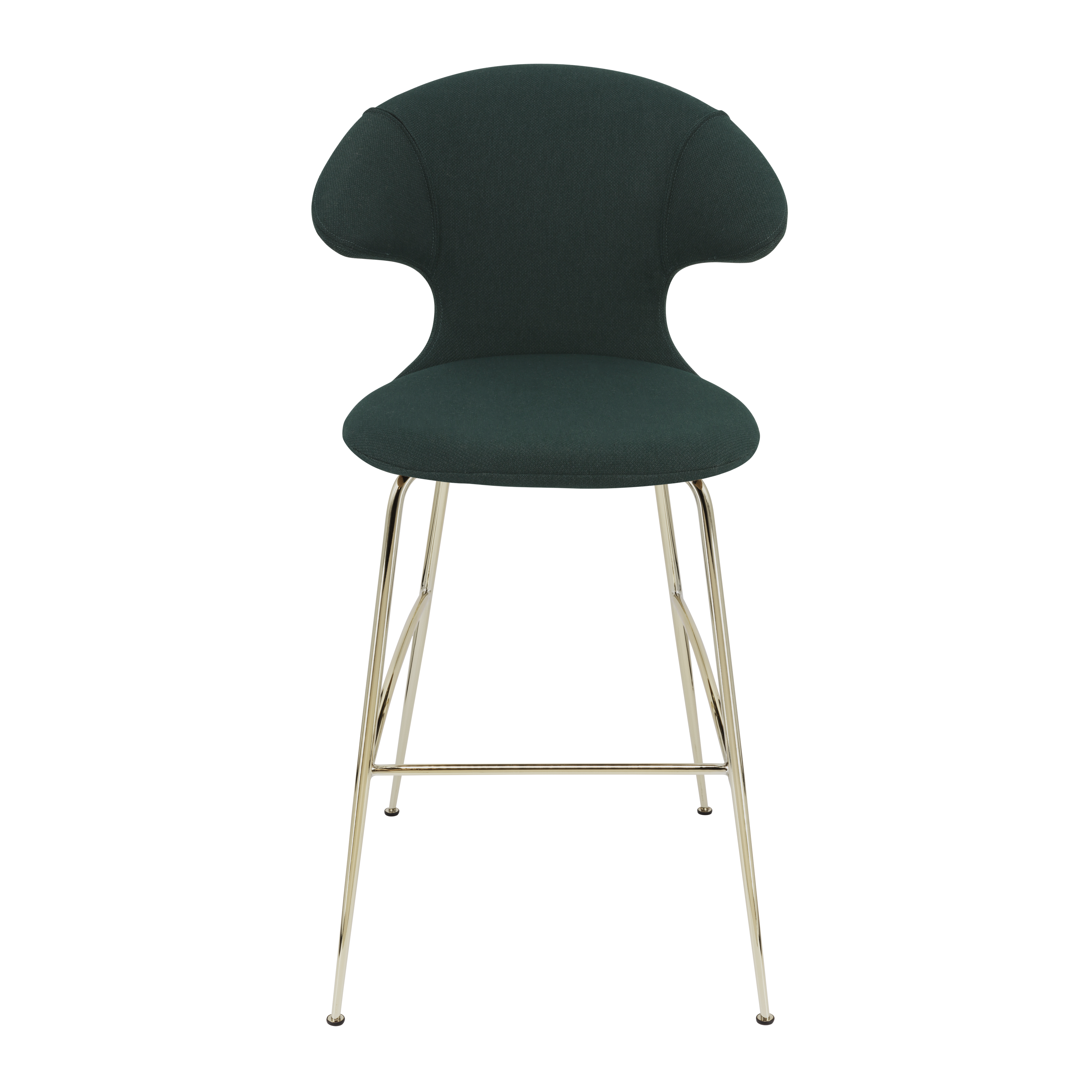 Krzesło barowe TIME FLIES butelkowa zieleń ze złotą podstawą UMAGE 112 cm   Eye on Design