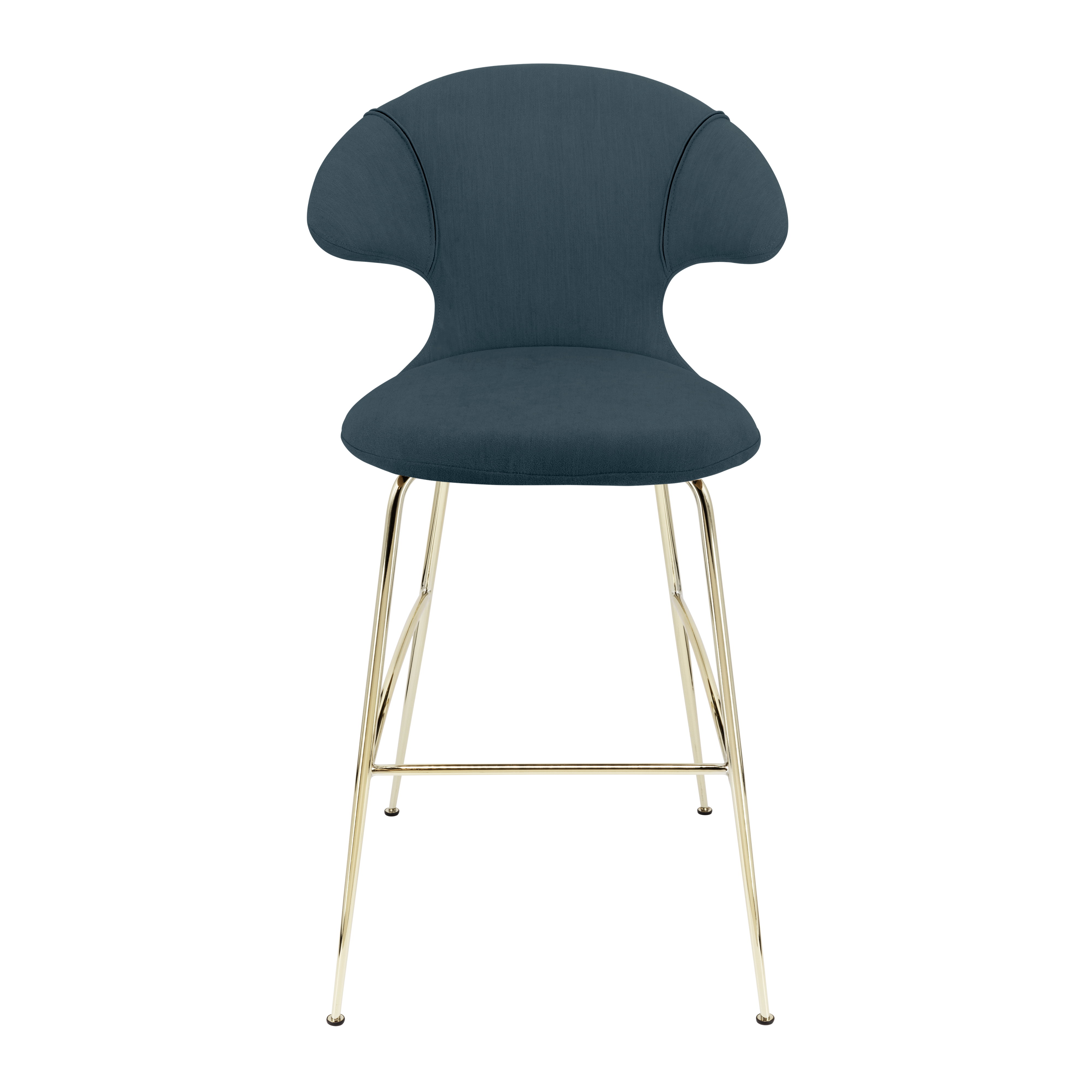Krzesło barowe TIME FLIES granatowy ze złotą podstawą UMAGE 112 cm   Eye on Design
