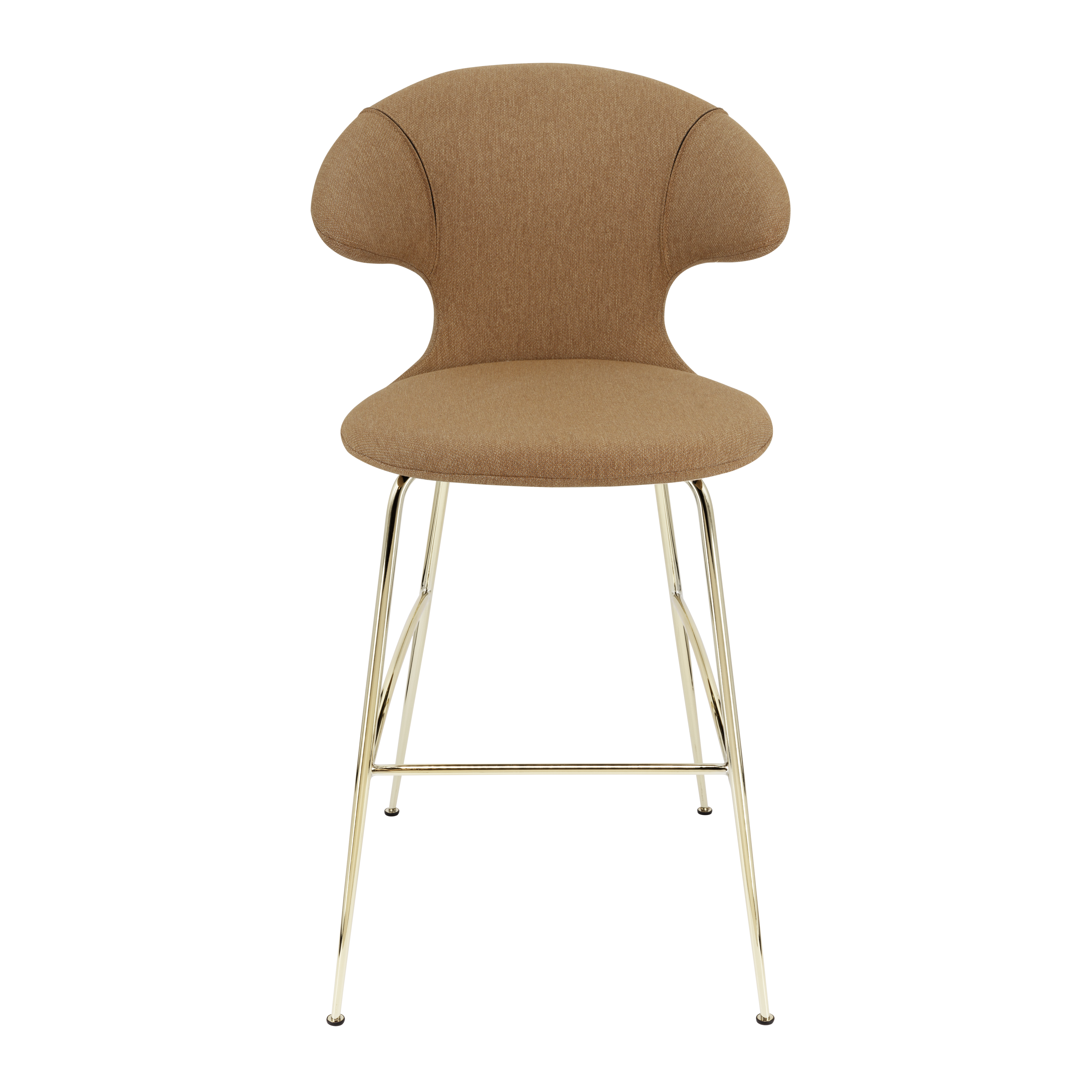 Krzesło barowe TIME FLIES karmelowy ze złotą podstawą UMAGE 112 cm   Eye on Design