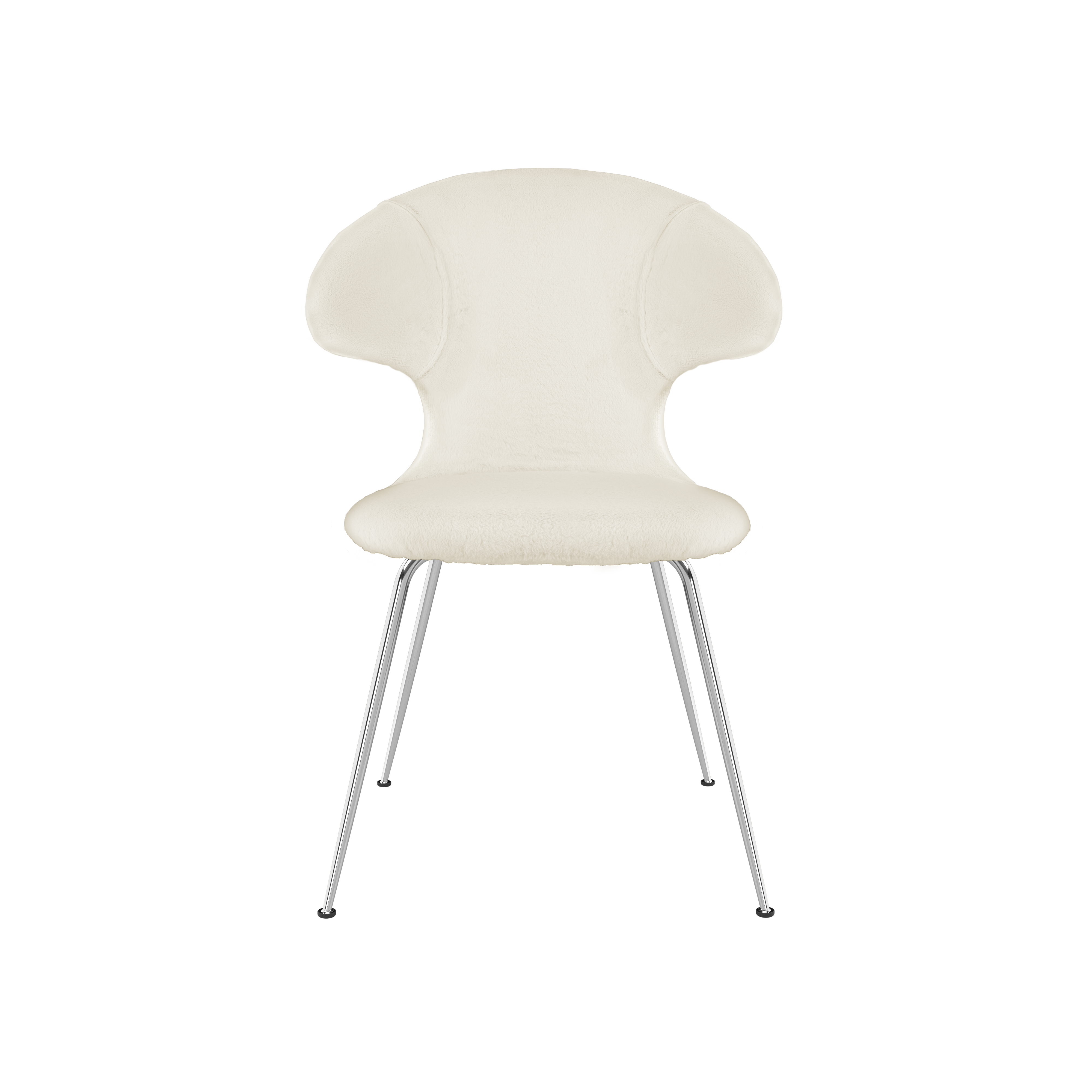 Krzesło TIME FLIES kremowy plusz ze srebrną podstawą UMAGE    Eye on Design
