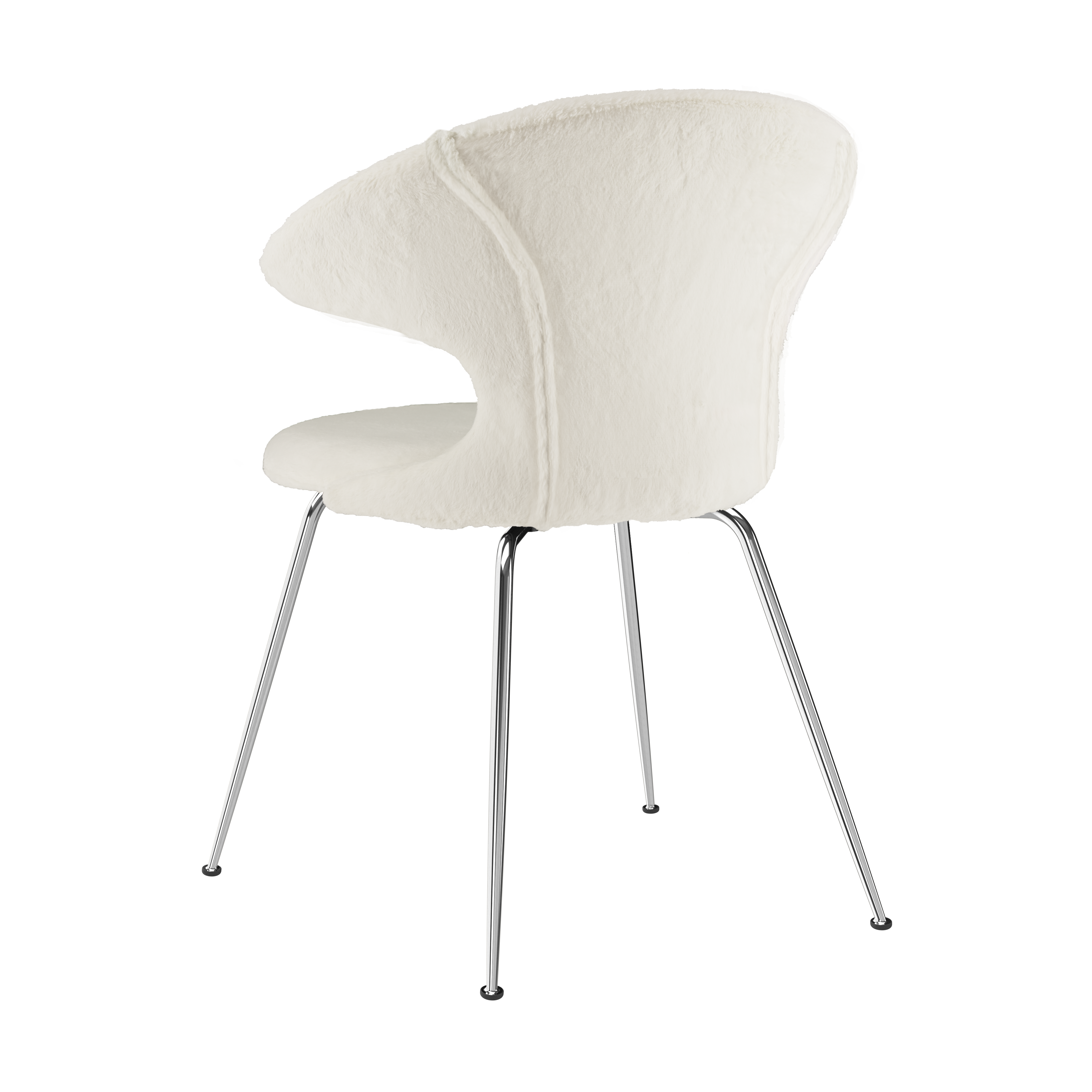 Krzesło TIME FLIES kremowy plusz ze srebrną podstawą UMAGE    Eye on Design