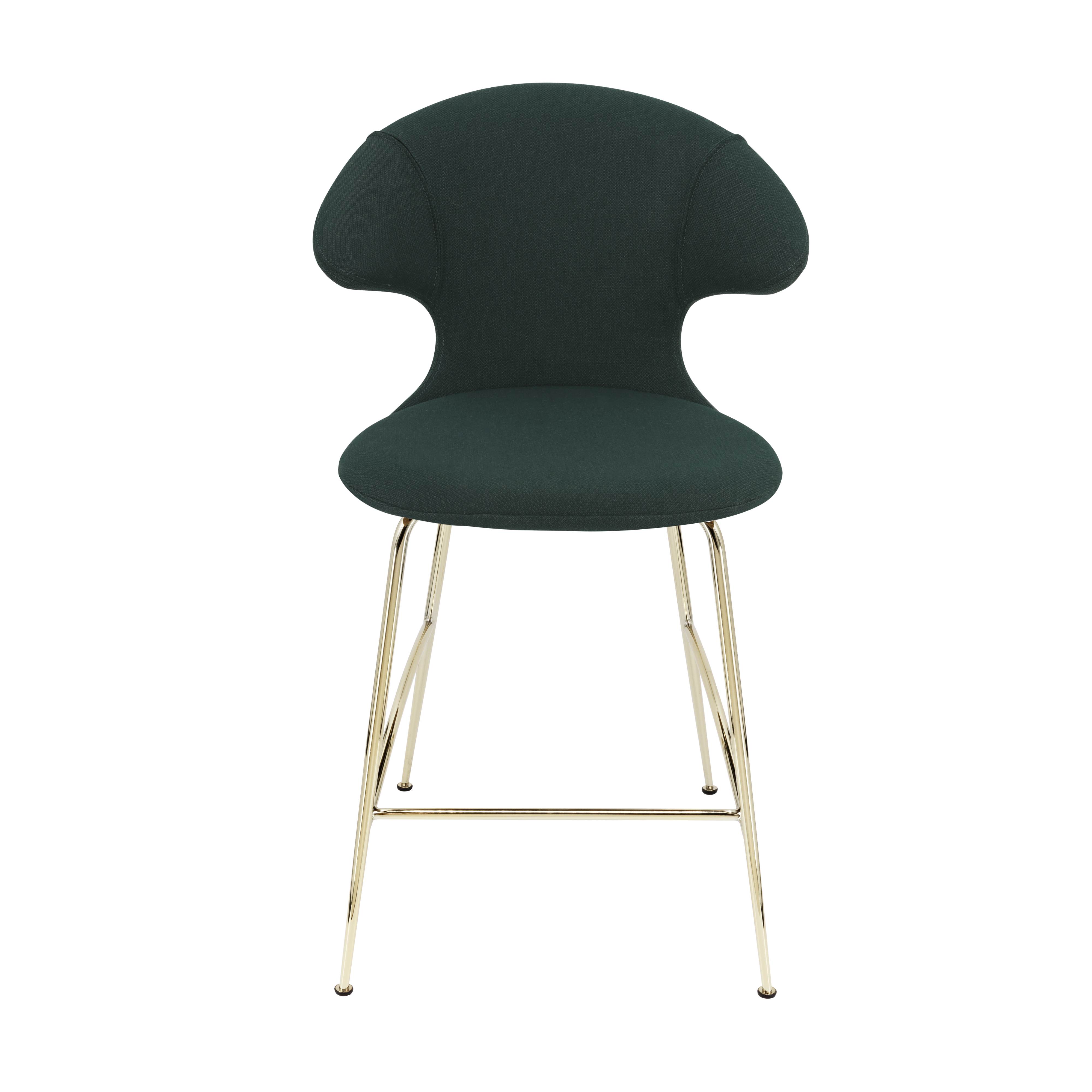 Krzesło barowe TIME FLIES butelkowa zieleń ze złotą podstawą UMAGE 102 cm   Eye on Design