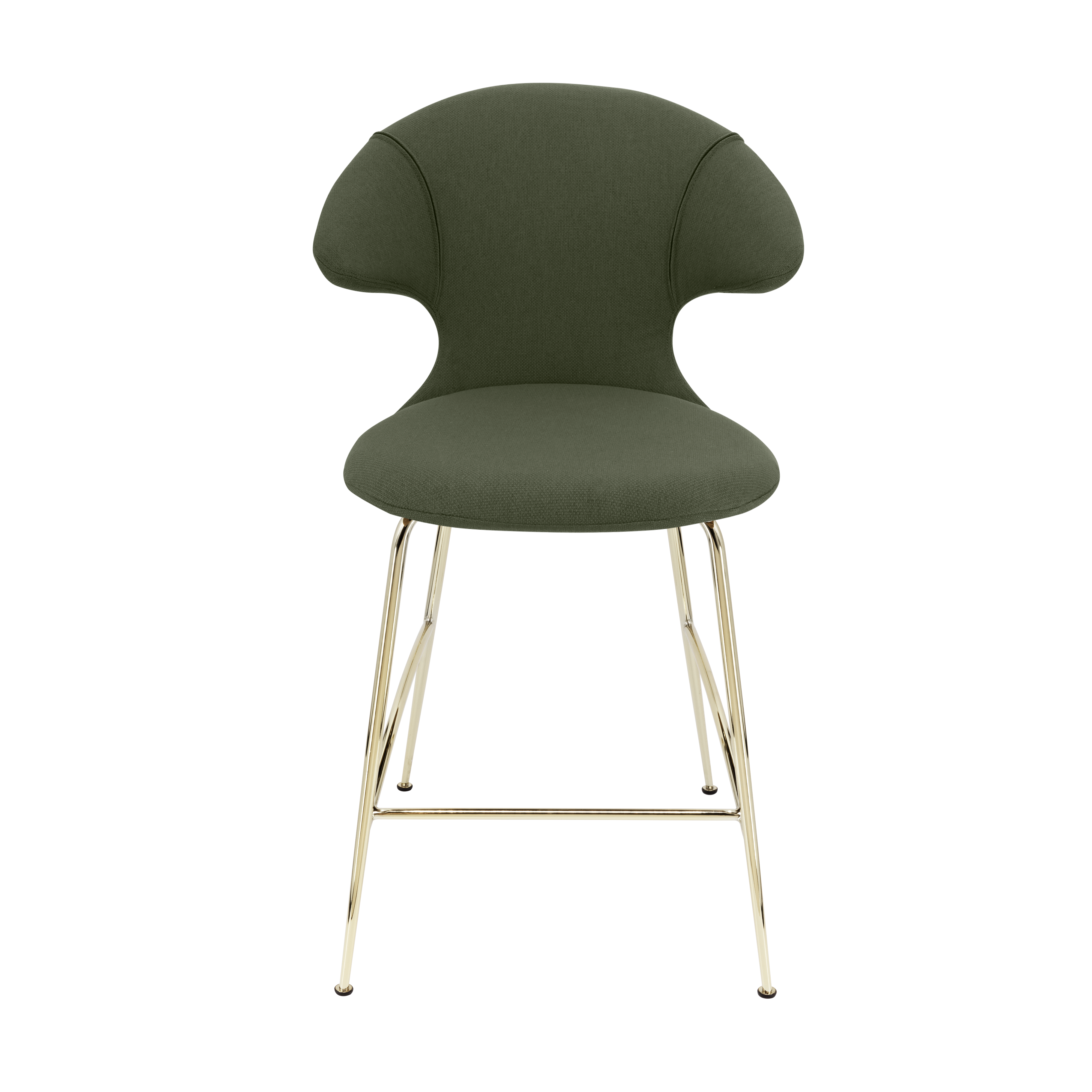 Krzesło barowe TIME FLIES oliwkowy ze złotą podstawą UMAGE 102 cm   Eye on Design