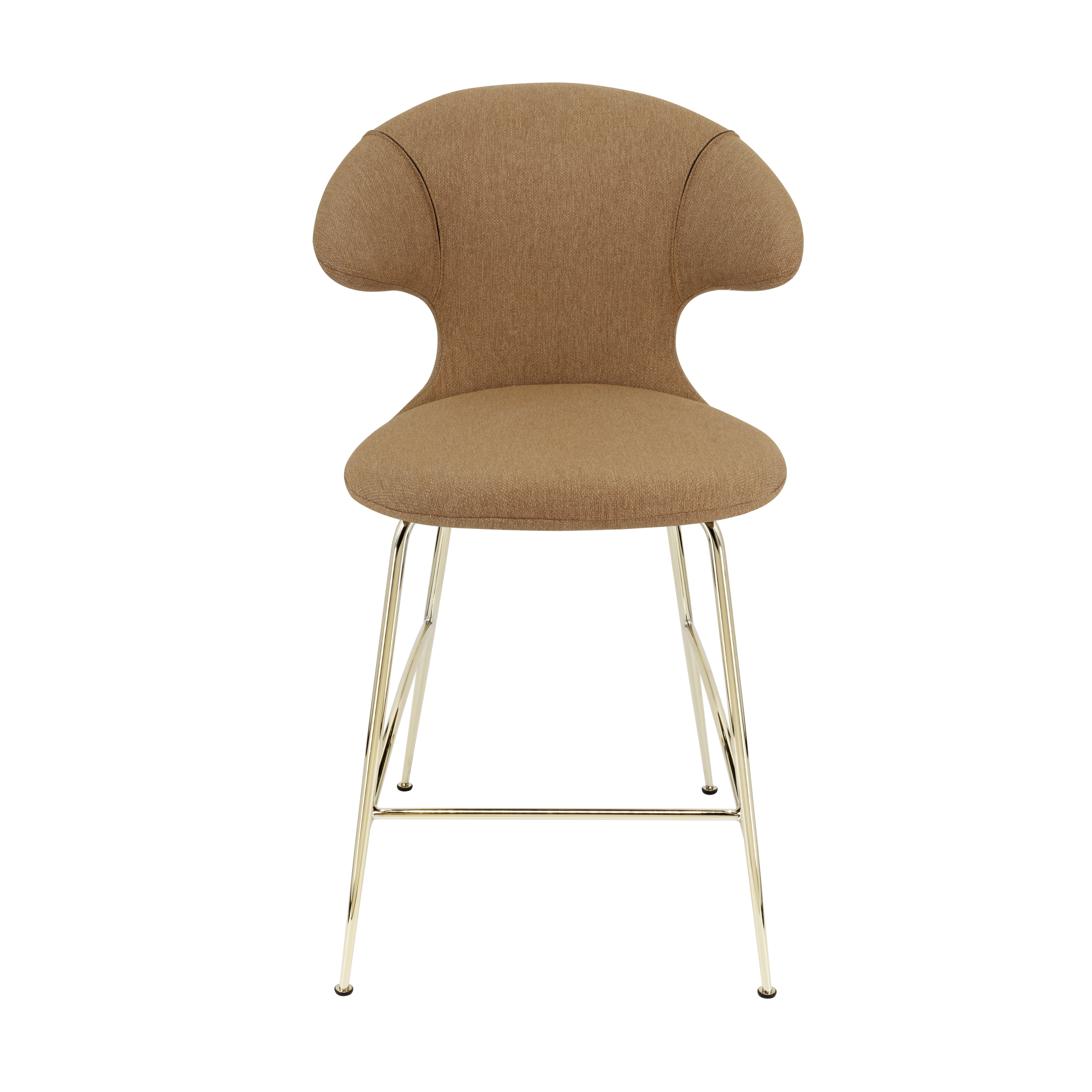 Krzesło barowe TIME FLIES karmelowy ze złotą podstawą UMAGE 102 cm   Eye on Design